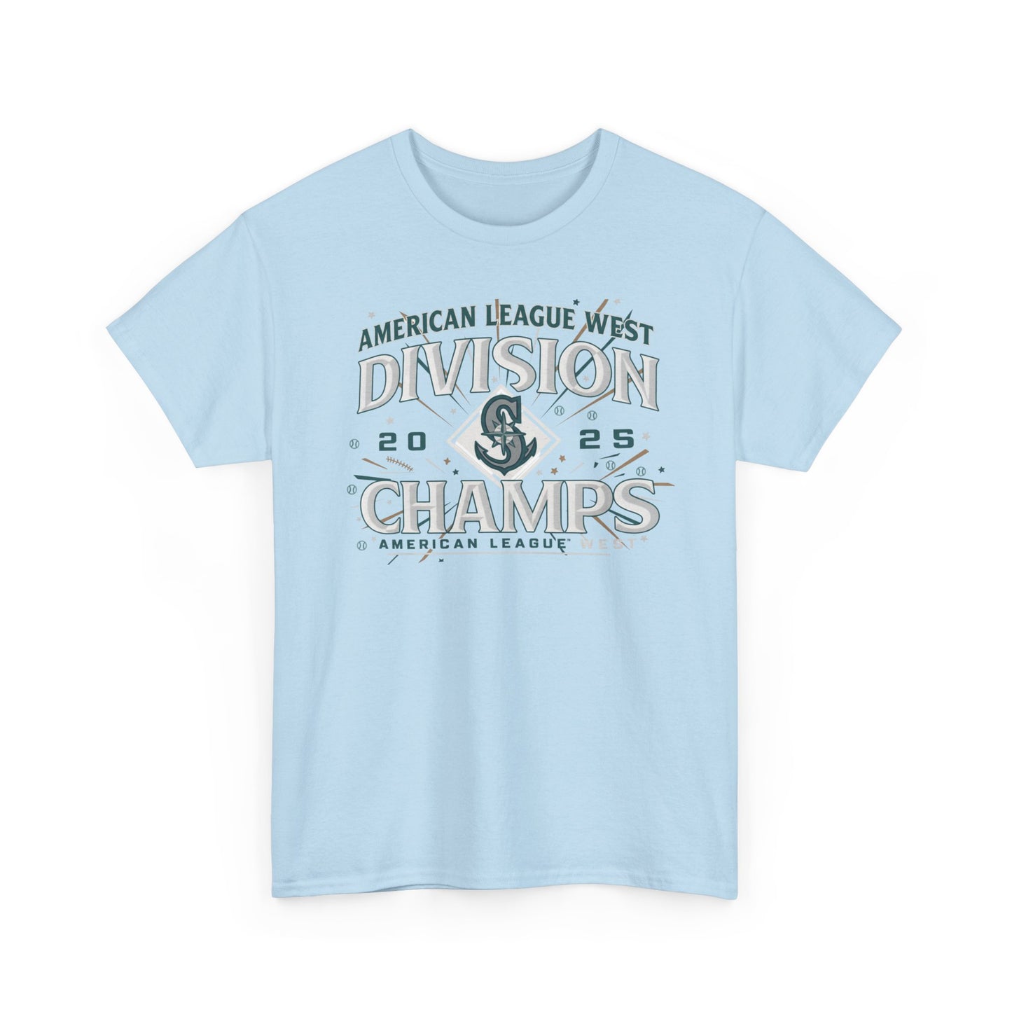 Unisex Heavy Cotton Tee | American League West Division Champs 2025, Sports Fan Tee, Gift for Baseball Lovers, Casual Wear, Team Merchandise