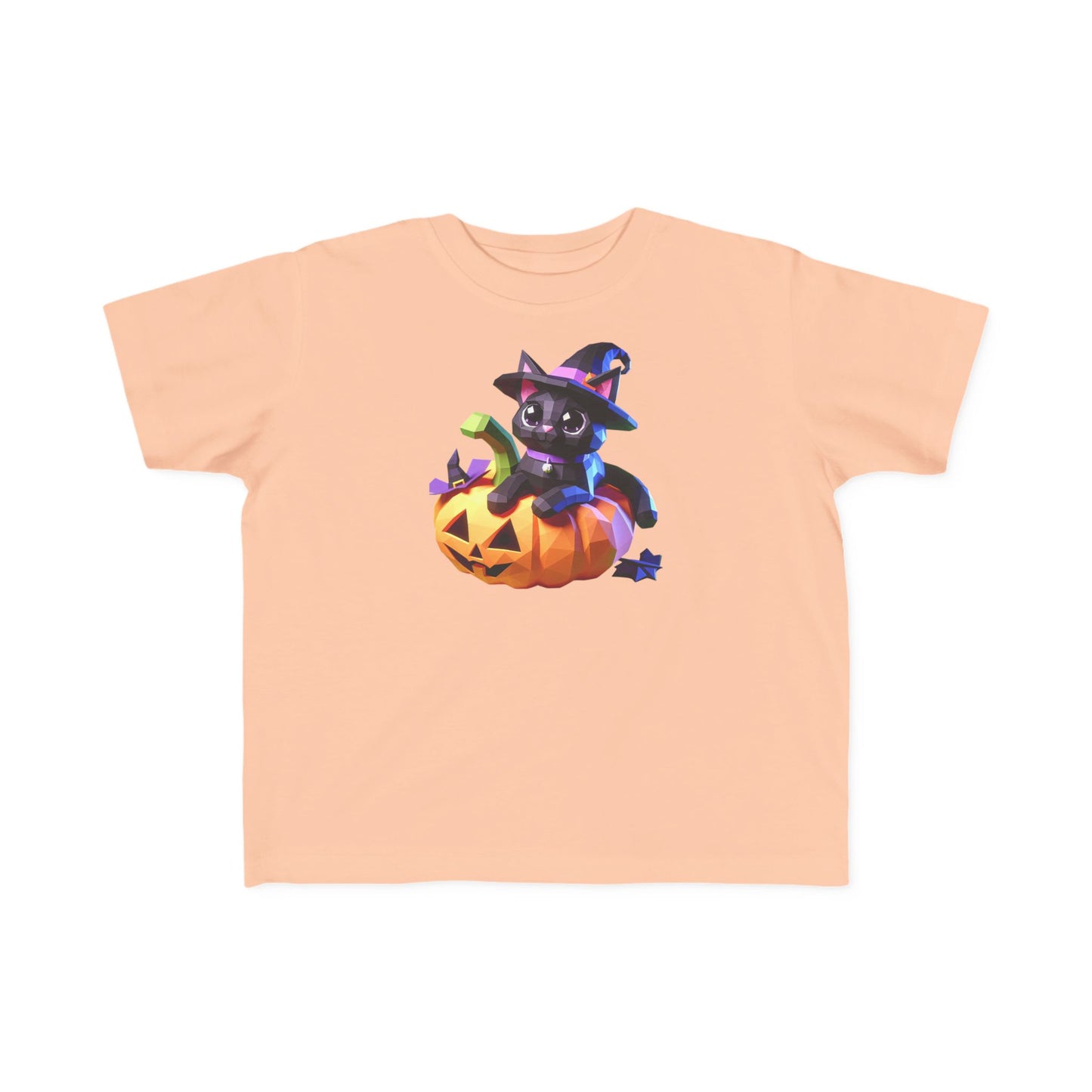 Cute Halloween Cat Toddler Tee, Kids Halloween Shirt, Pumpkin T-Shirt, Toddler Witch Tee, Halloween Outfit for Kids