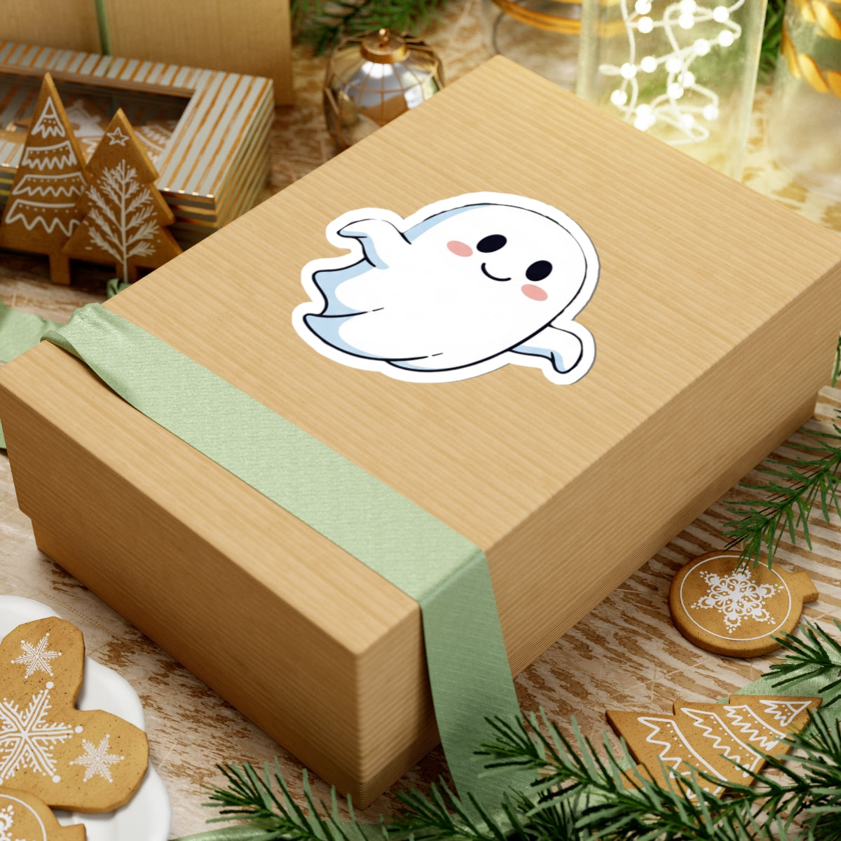 Cute Ghost Kiss-Cut Stickers for Spooky Decor, Laptop, Journals, Halloween Party, Kid’s Crafts, Trick or Treat