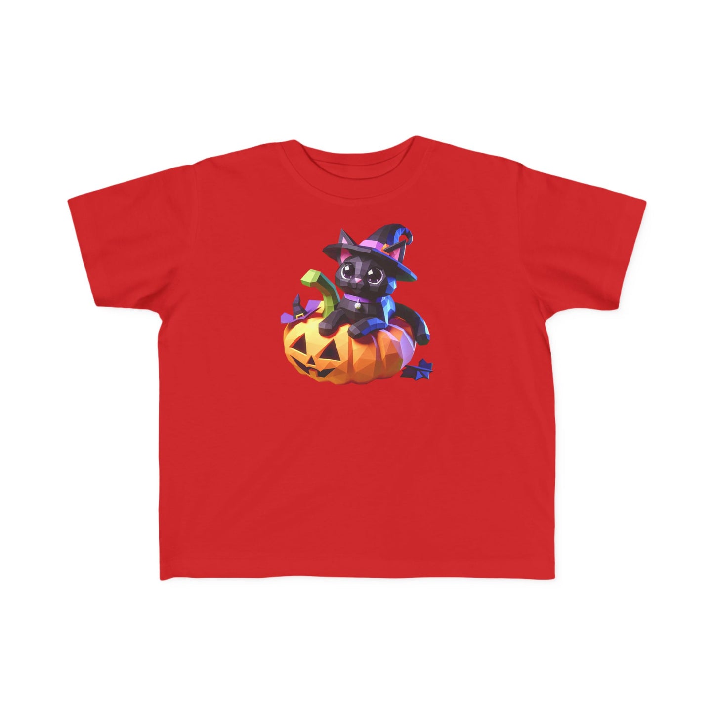 Cute Halloween Cat Toddler Tee, Kids Halloween Shirt, Pumpkin T-Shirt, Toddler Witch Tee, Halloween Outfit for Kids