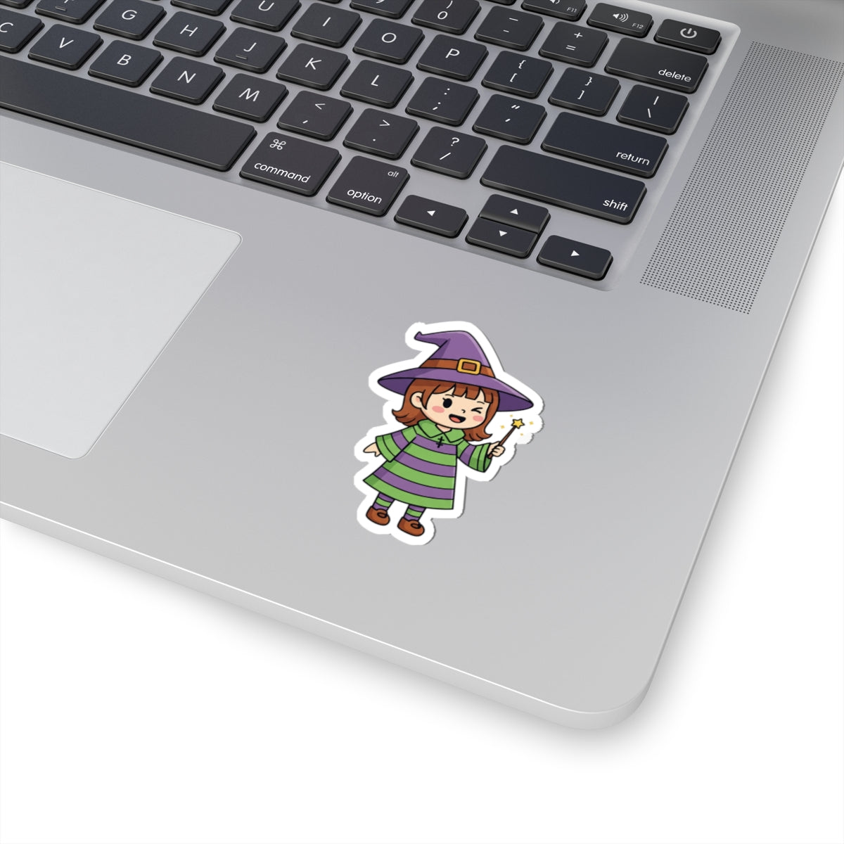 Cute Witch Kiss-Cut Stickers | Adorable Halloween Decor, Kids Craft Supplies, Laptop Stickers, Party Favors, Gift Accessory