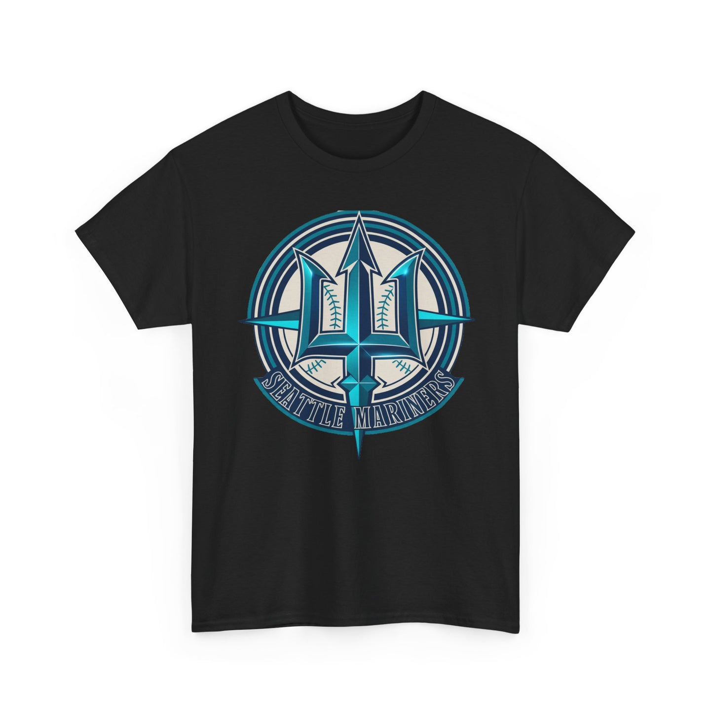 Trident Symbol Unisex Heavy Cotton Tee, Casual T-Shirt, Graphic Tee, Gift for Him/Her, Summer Fashion, Everyday Wear, Streetwear