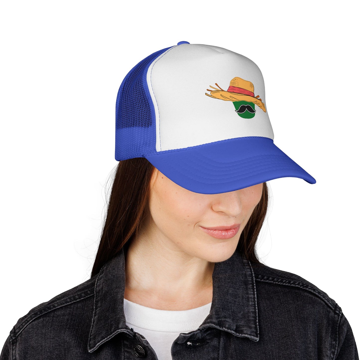 Jibarito Don Bucket Trucker Cap, Beach Hat, Outdoor Adventure Cap, Festival Wear, Gift for Him/Her, Stylish Sun Protection