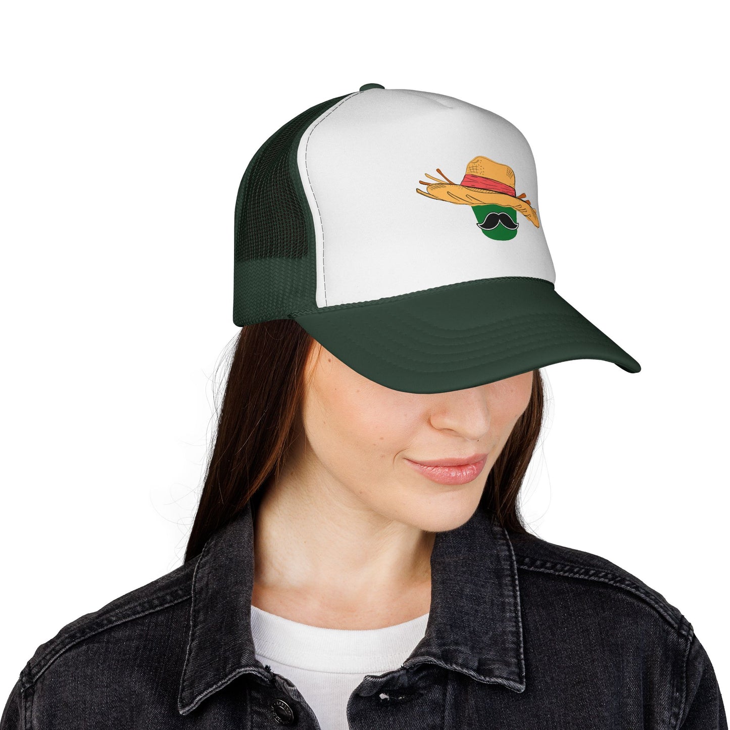 Jibarito Don Bucket Trucker Cap, Beach Hat, Outdoor Adventure Cap, Festival Wear, Gift for Him/Her, Stylish Sun Protection