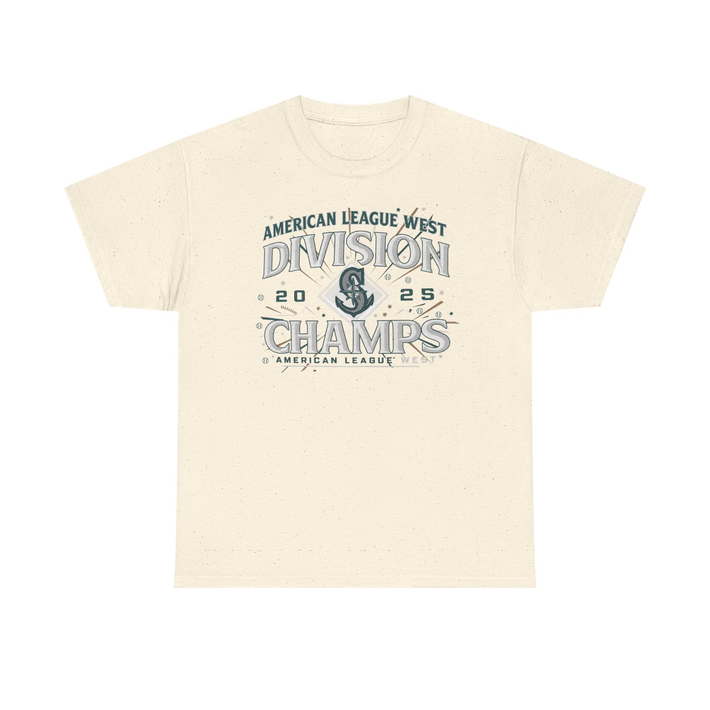 Unisex Heavy Cotton Tee | American League West Division Champs 2025, Sports Fan Tee, Gift for Baseball Lovers, Casual Wear, Team Merchandise