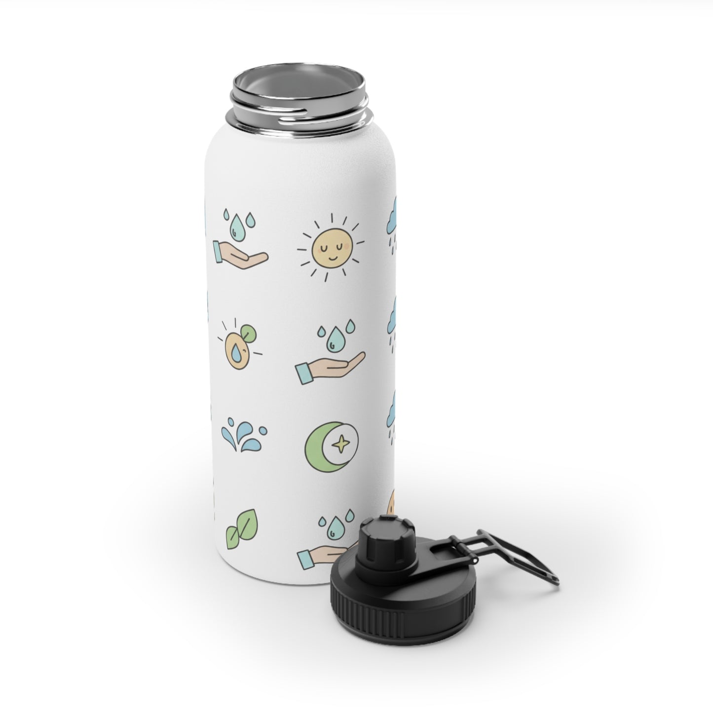 Insulated Stainless Steel Water Bottle with Lid | Keeps Drinks Cold 24H | Leak-Proof for Gym, Hiking & Travel