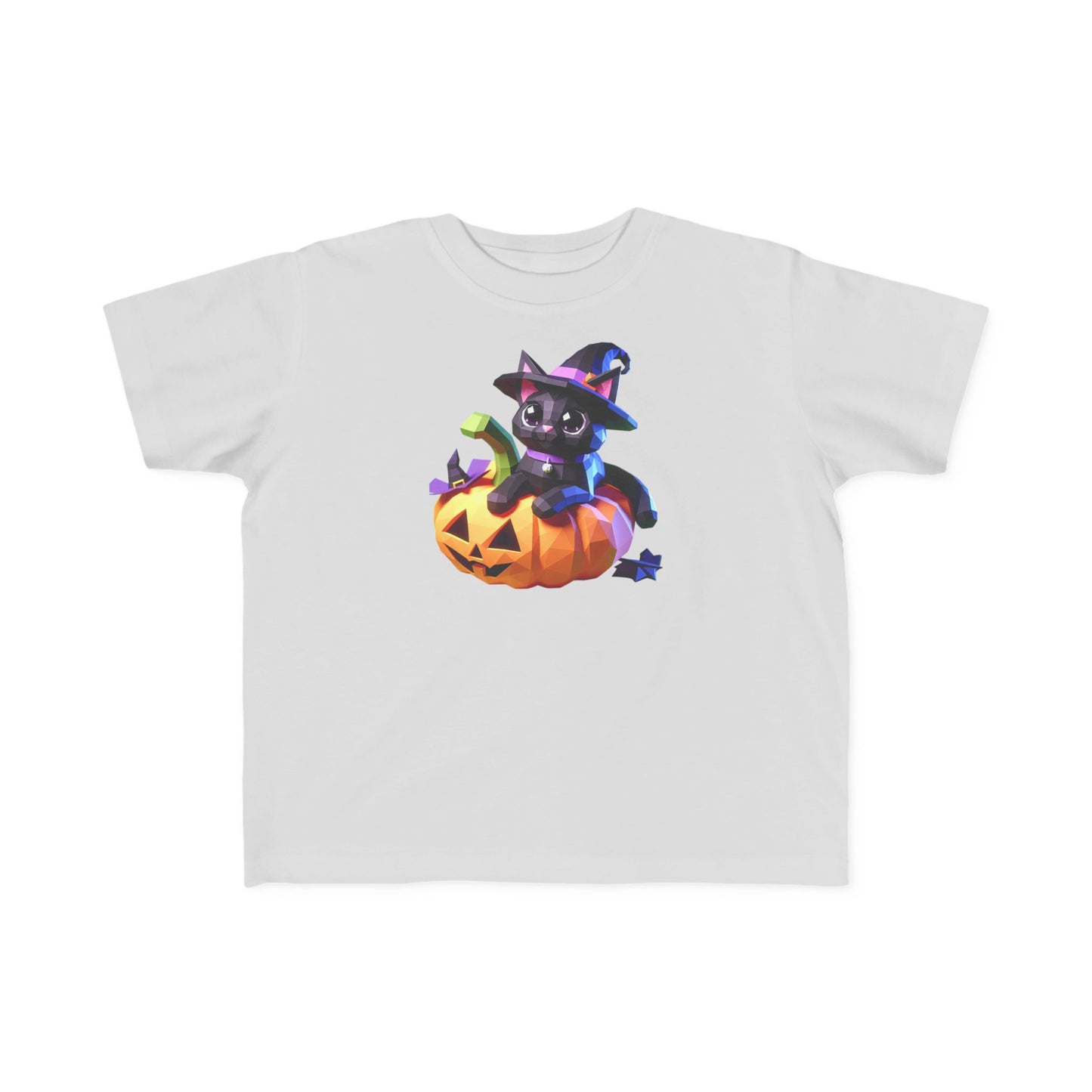Cute Halloween Cat Toddler Tee, Kids Halloween Shirt, Pumpkin T-Shirt, Toddler Witch Tee, Halloween Outfit for Kids
