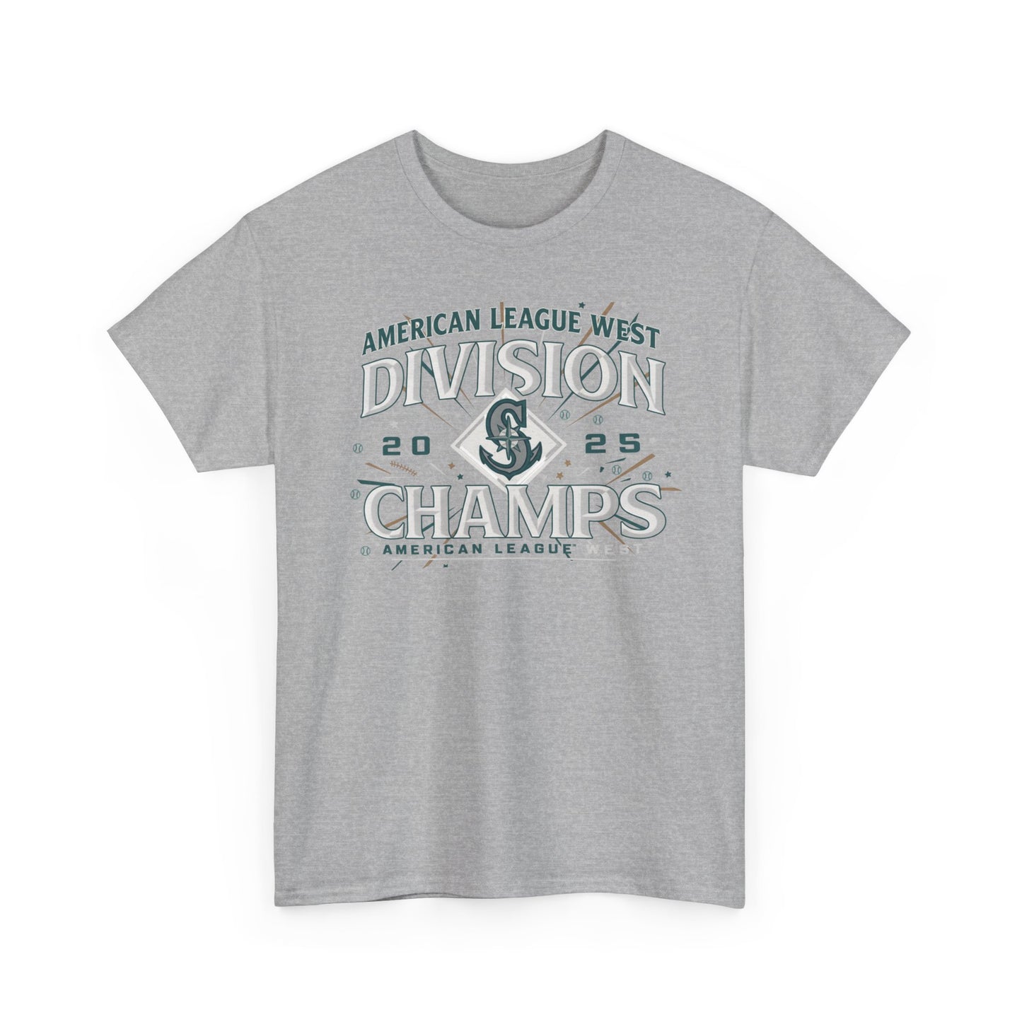 Unisex Heavy Cotton Tee | American League West Division Champs 2025, Sports Fan Tee, Gift for Baseball Lovers, Casual Wear, Team Merchandise