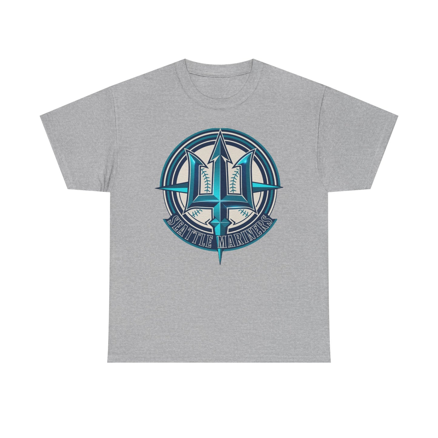 Trident Symbol Unisex Heavy Cotton Tee, Casual T-Shirt, Graphic Tee, Gift for Him/Her, Summer Fashion, Everyday Wear, Streetwear