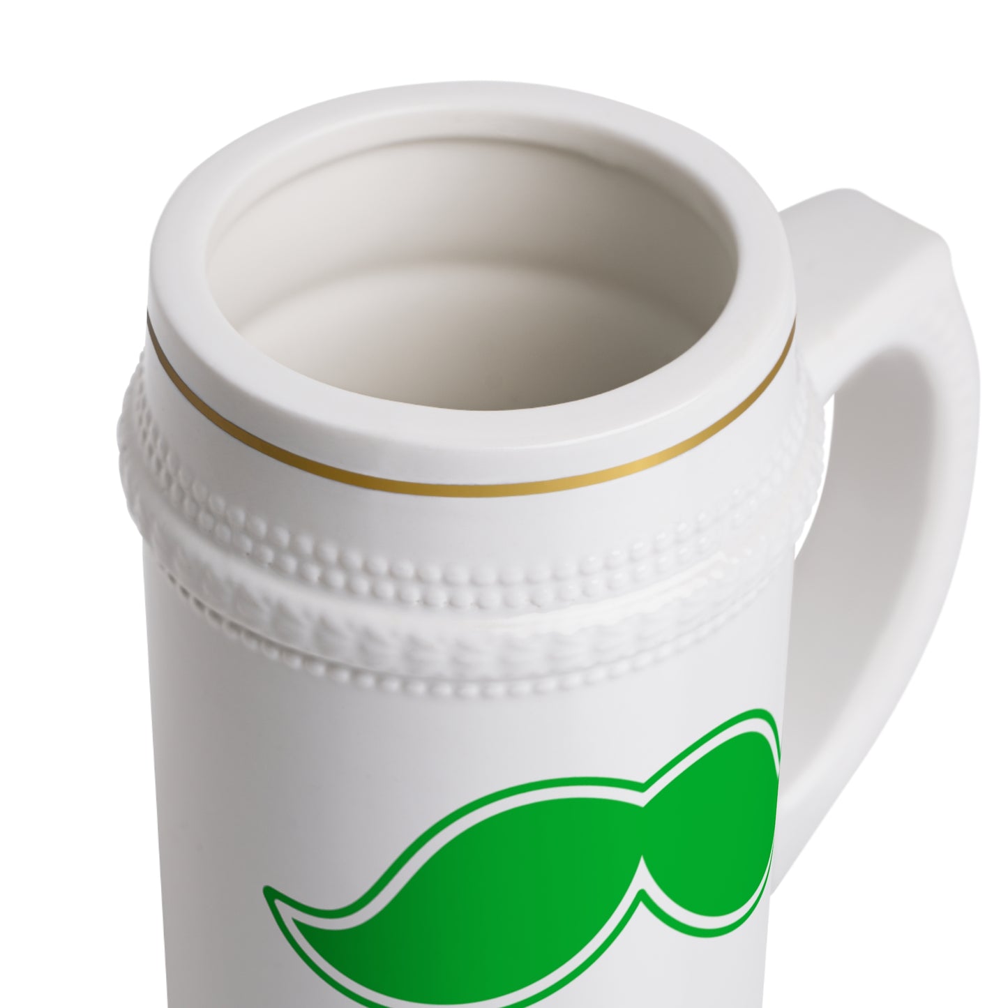 Don Bucket Green Beer Stein Mug for Craft Beer Lovers, Personalized Gift for Him, Oktoberfest Party, Custom Ceramics, Holiday Celebrations