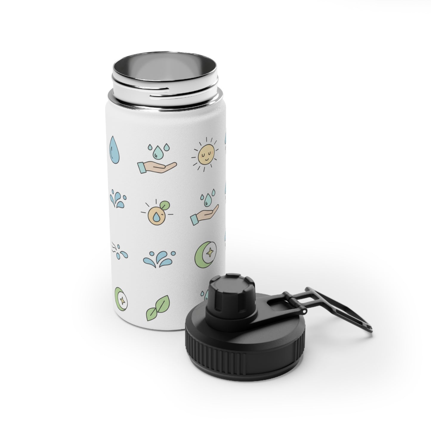 Insulated Stainless Steel Water Bottle with Lid | Keeps Drinks Cold 24H | Leak-Proof for Gym, Hiking & Travel