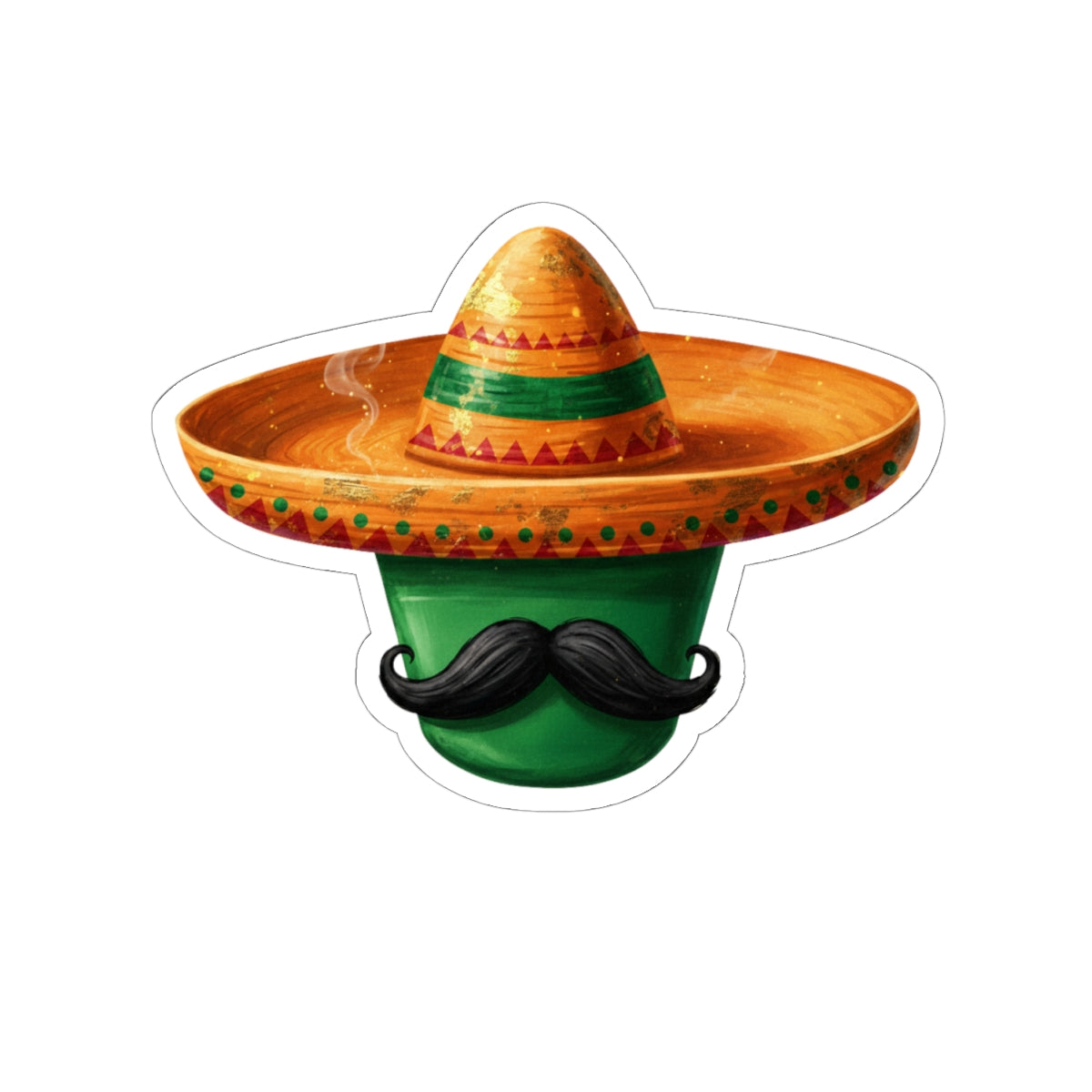 Sombrero Don Bucket Sticker, Mexican Hat Decal, Festive Travel Laptop