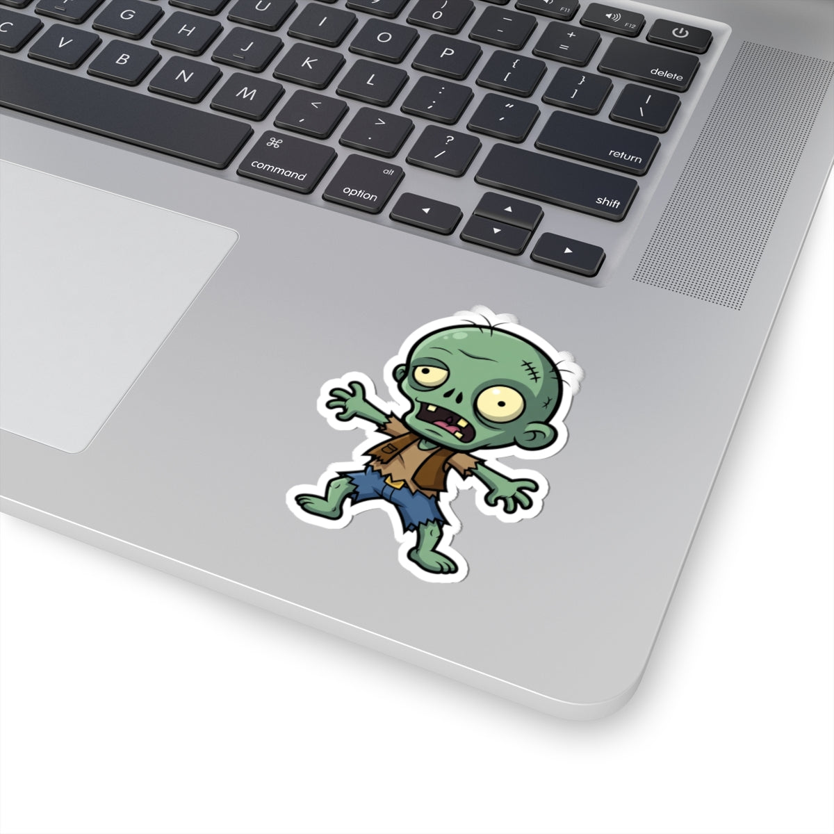 Funny Zombie Kiss-Cut Stickers, Retro Zombie Decal, Halloween Decorations, Gift for Horror Fans, Laptop Sticker, Comic Art