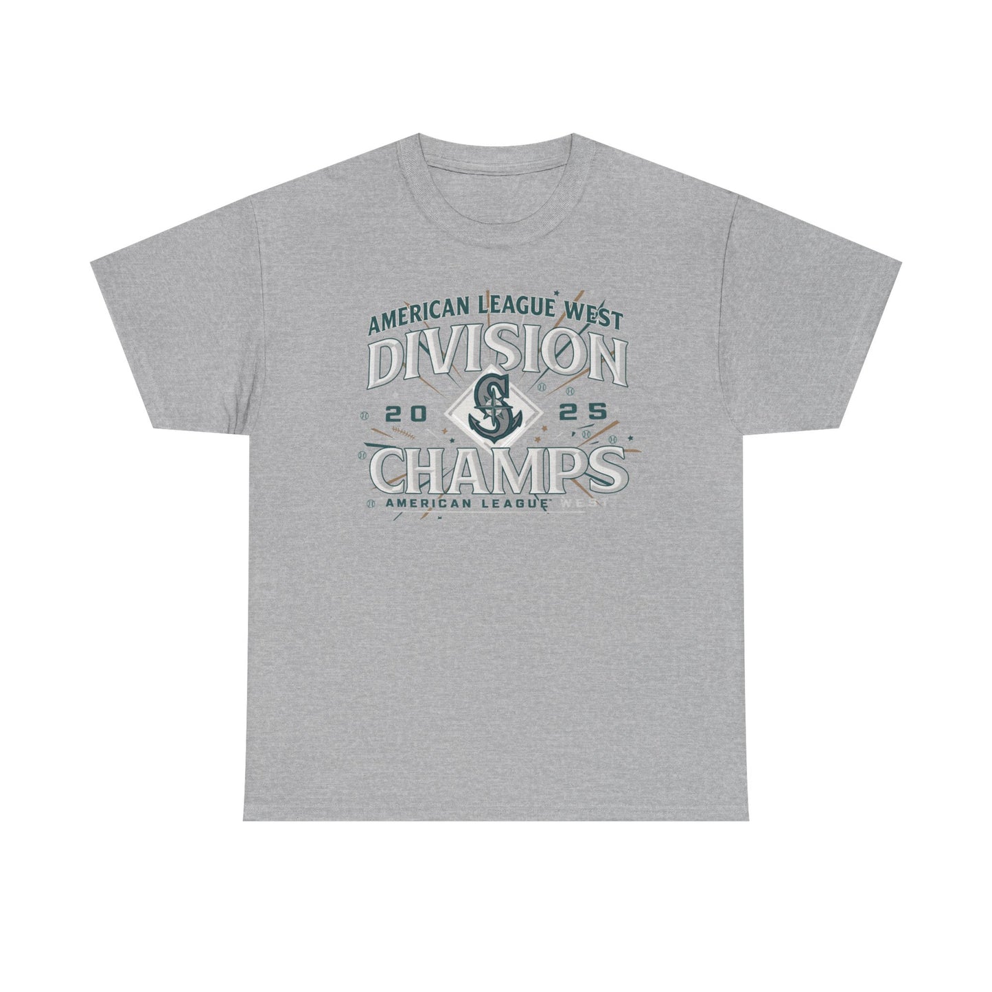 Unisex Heavy Cotton Tee | American League West Division Champs 2025, Sports Fan Tee, Gift for Baseball Lovers, Casual Wear, Team Merchandise