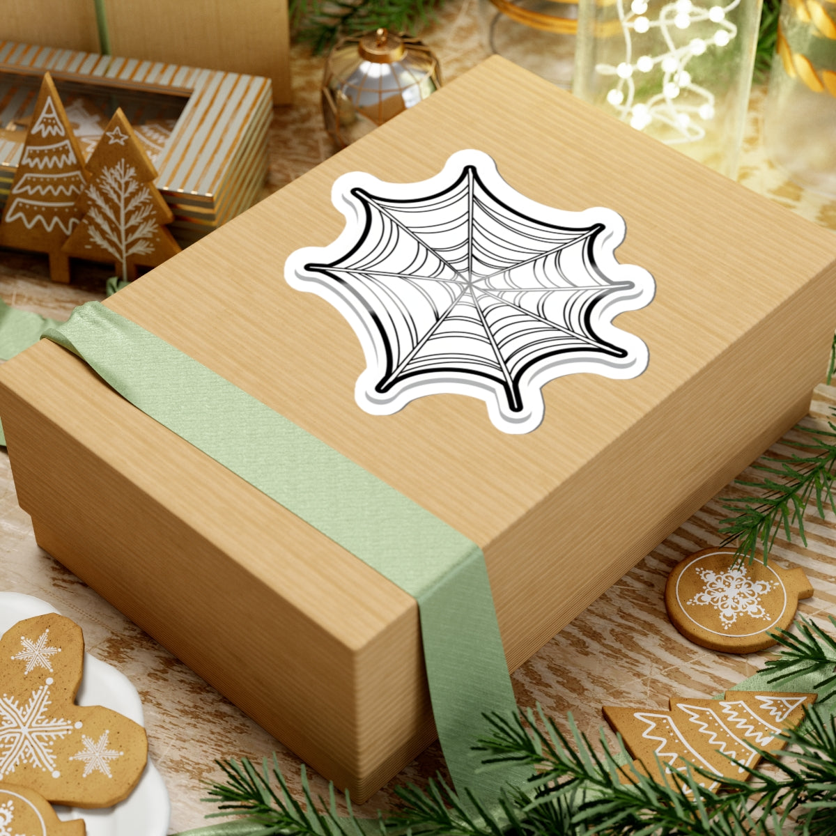 Spider Web Kiss-Cut Stickers | Halloween Decor, Laptop Decoration, Party Favors, Arts & Crafts, Unique Gifts