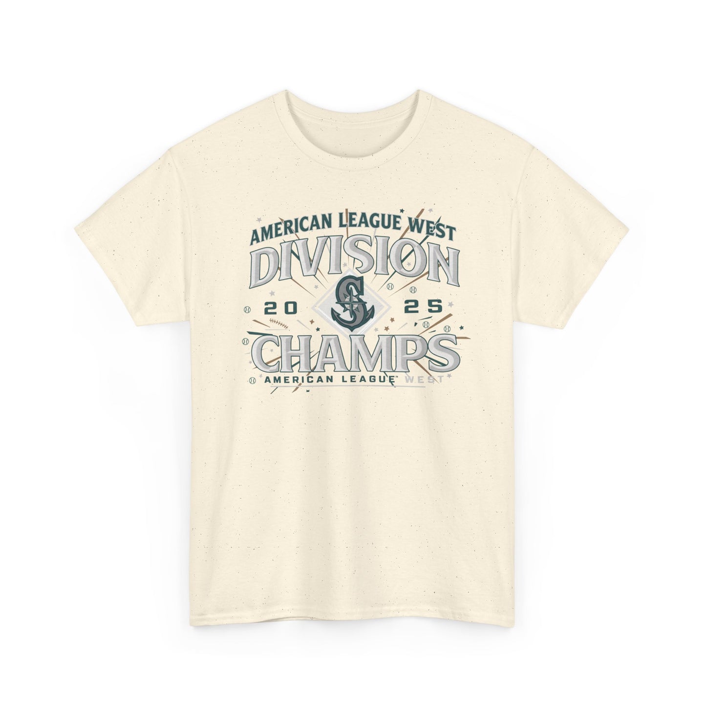 Unisex Heavy Cotton Tee | American League West Division Champs 2025, Sports Fan Tee, Gift for Baseball Lovers, Casual Wear, Team Merchandise