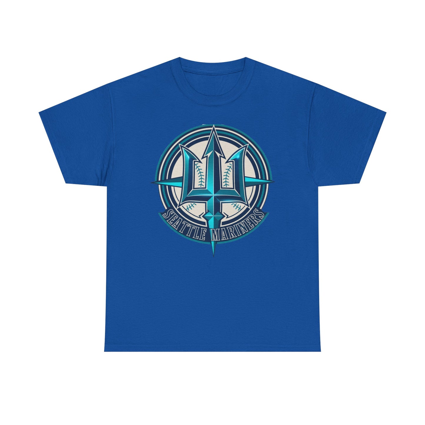 Trident Symbol Unisex Heavy Cotton Tee, Casual T-Shirt, Graphic Tee, Gift for Him/Her, Summer Fashion, Everyday Wear, Streetwear