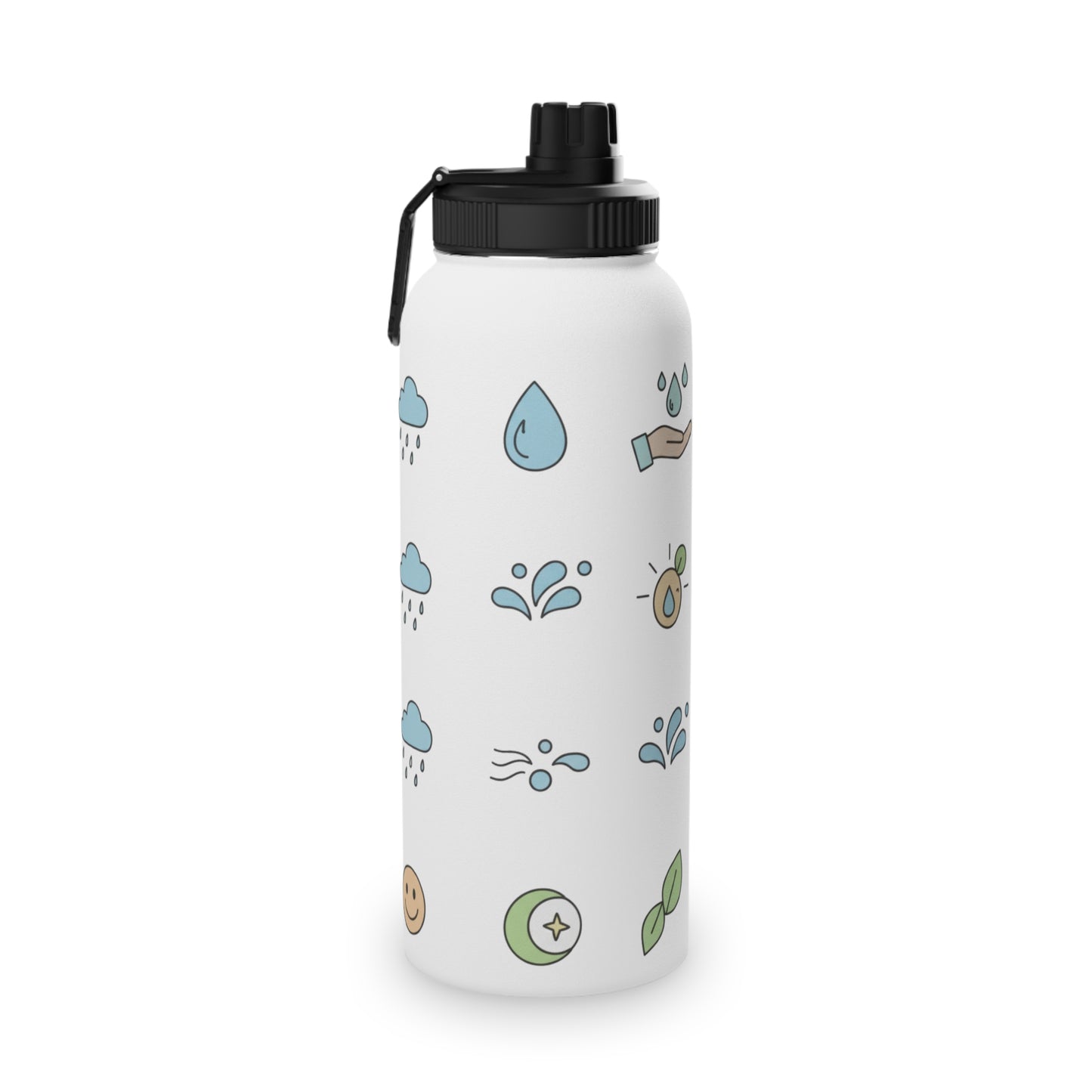 Insulated Stainless Steel Water Bottle with Lid | Keeps Drinks Cold 24H | Leak-Proof for Gym, Hiking & Travel