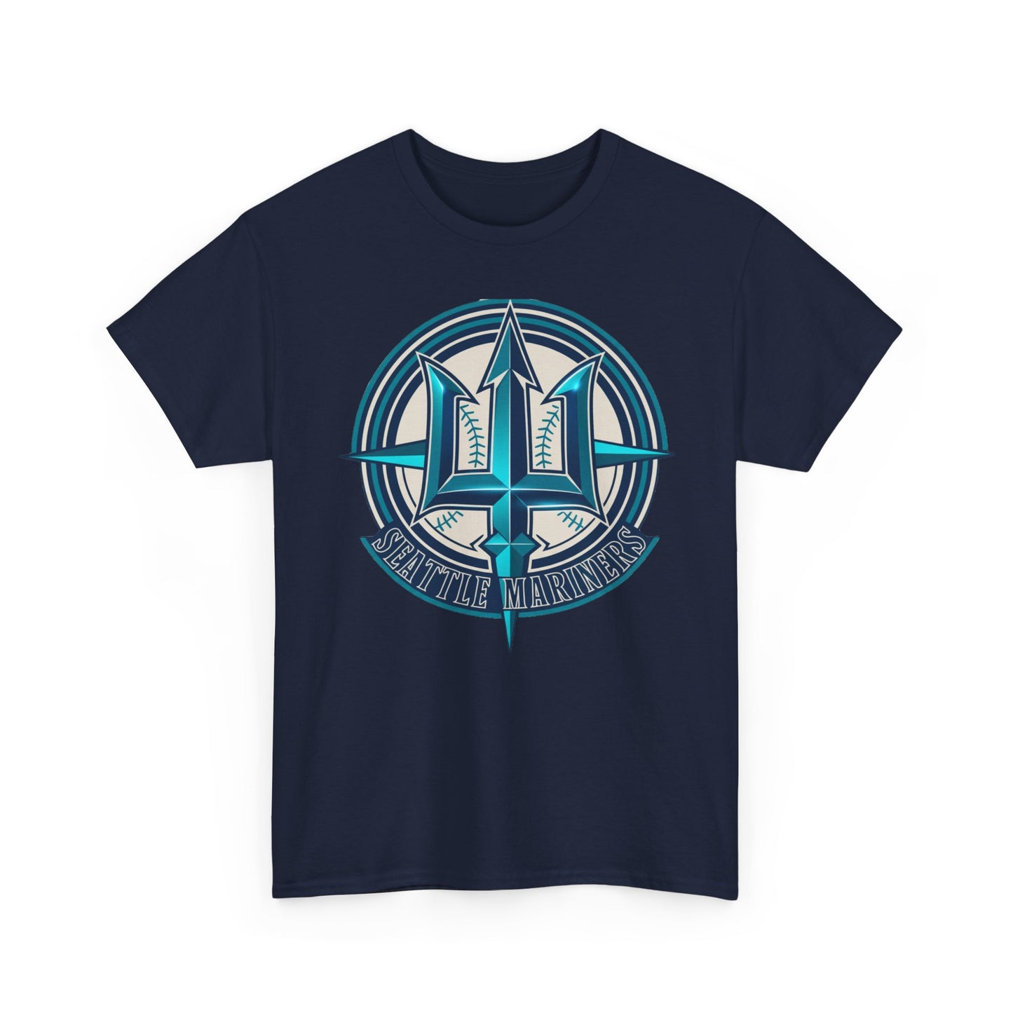 Trident Symbol Unisex Heavy Cotton Tee, Casual T-Shirt, Graphic Tee, Gift for Him/Her, Summer Fashion, Everyday Wear, Streetwear