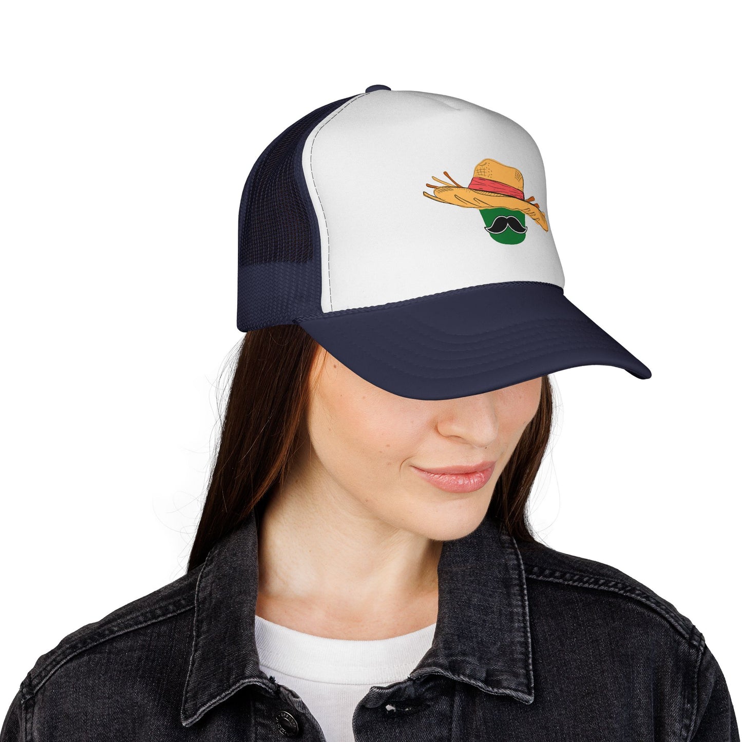 Jibarito Don Bucket Trucker Cap, Beach Hat, Outdoor Adventure Cap, Festival Wear, Gift for Him/Her, Stylish Sun Protection