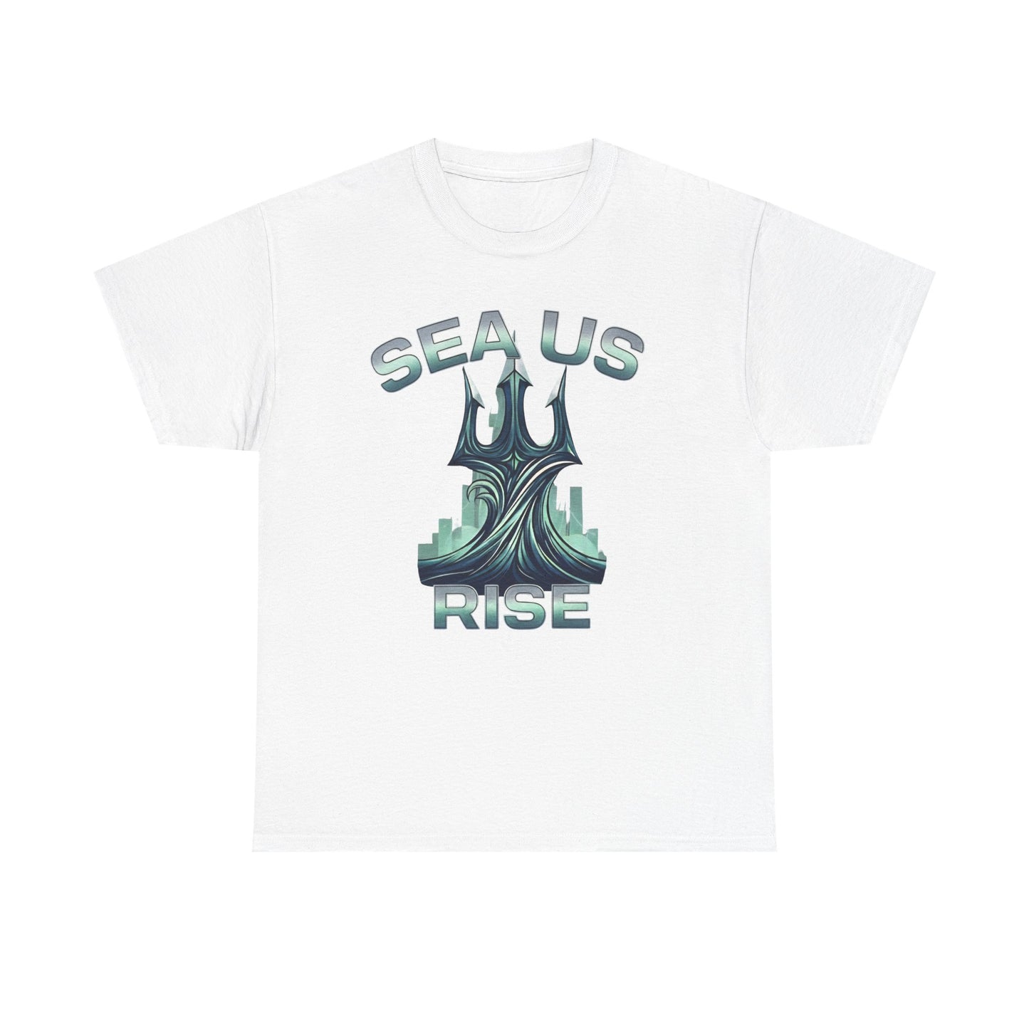 Ocean-Inspired Unisex Heavy Cotton Tee, Environmental Awareness Shirt, Gift for Ocean Lovers, Summer Fashion, Casual Wear