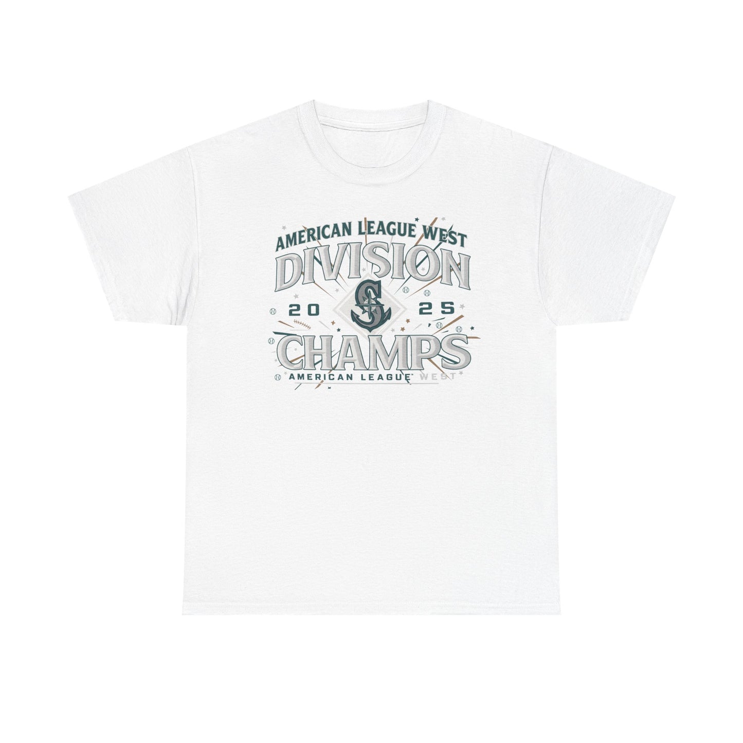 Unisex Heavy Cotton Tee | American League West Division Champs 2025, Sports Fan Tee, Gift for Baseball Lovers, Casual Wear, Team Merchandise
