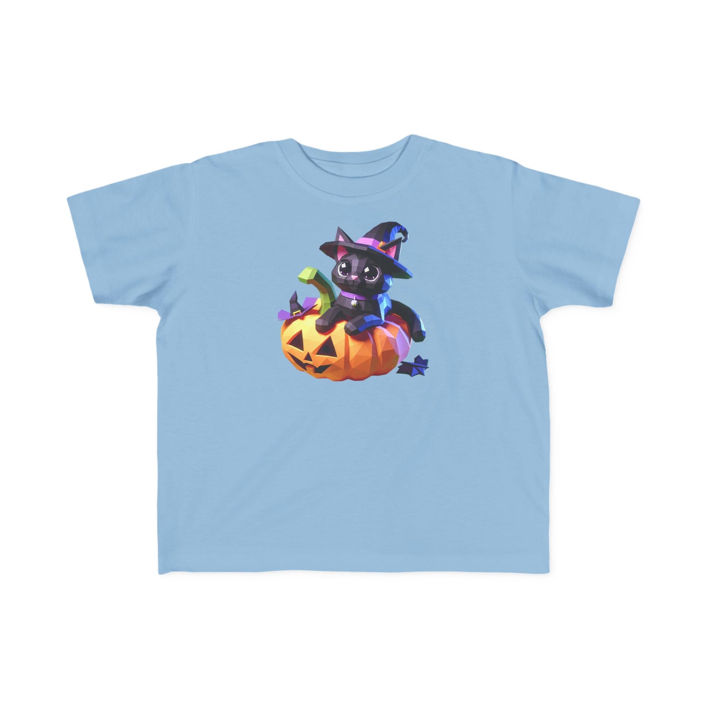 Cute Halloween Cat Toddler Tee, Kids Halloween Shirt, Pumpkin T-Shirt, Toddler Witch Tee, Halloween Outfit for Kids