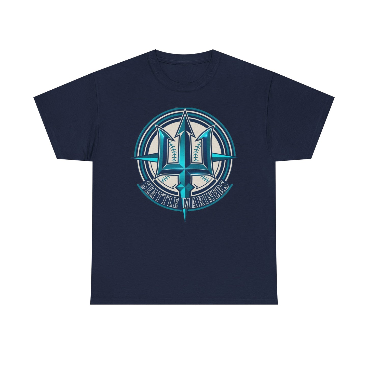 Trident Symbol Unisex Heavy Cotton Tee, Casual T-Shirt, Graphic Tee, Gift for Him/Her, Summer Fashion, Everyday Wear, Streetwear