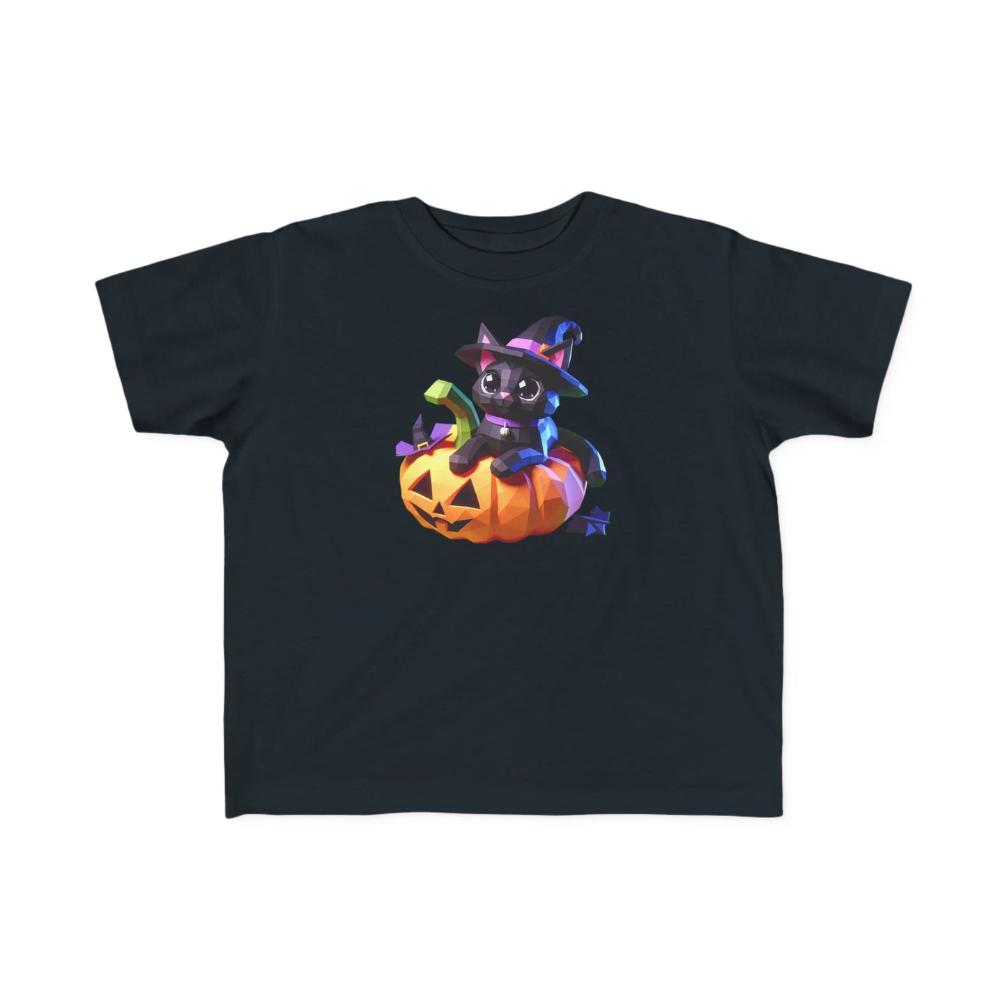 Cute Halloween Cat Toddler Tee, Kids Halloween Shirt, Pumpkin T-Shirt, Toddler Witch Tee, Halloween Outfit for Kids