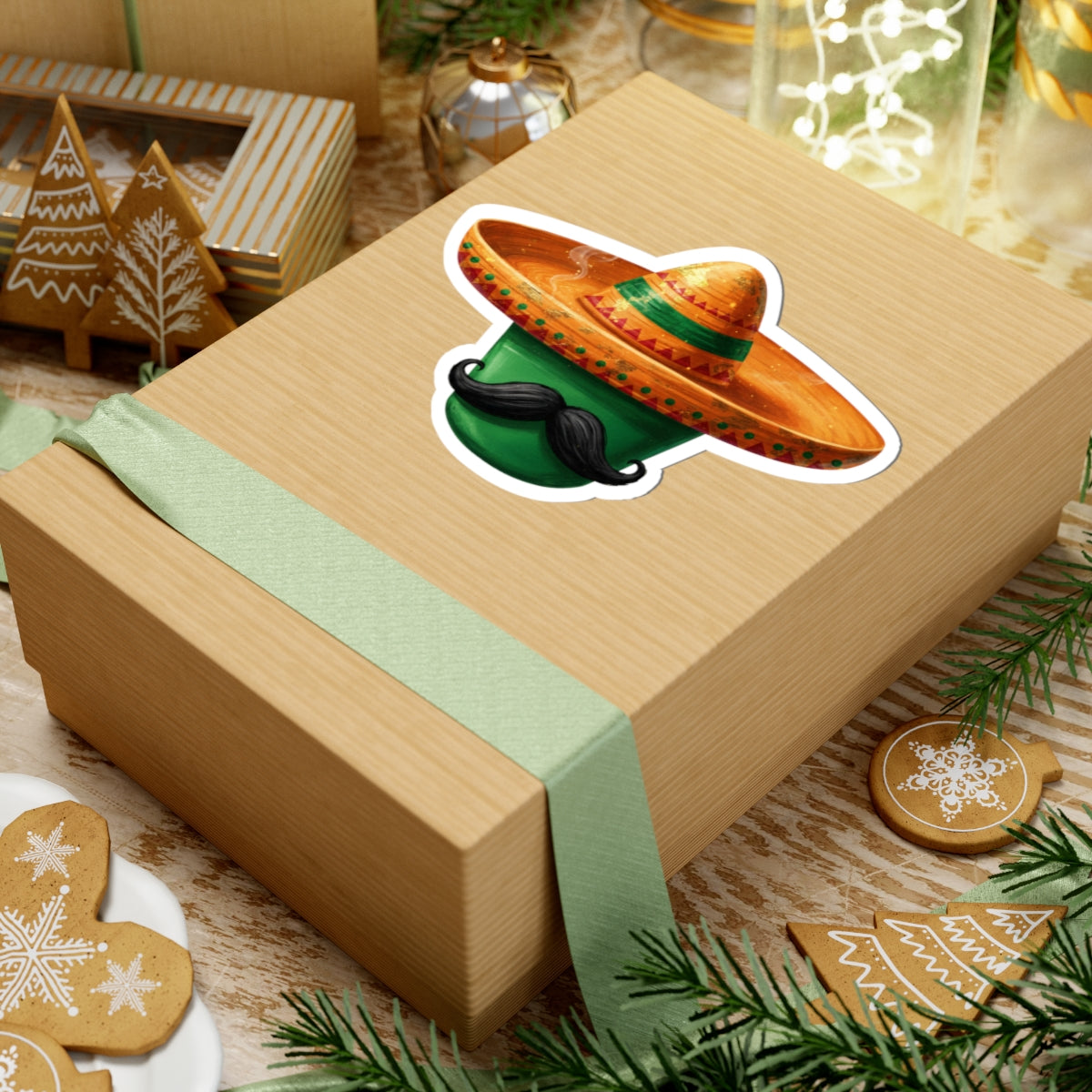 Sombrero Don Bucket Sticker, Mexican Hat Decal, Festive Travel Laptop