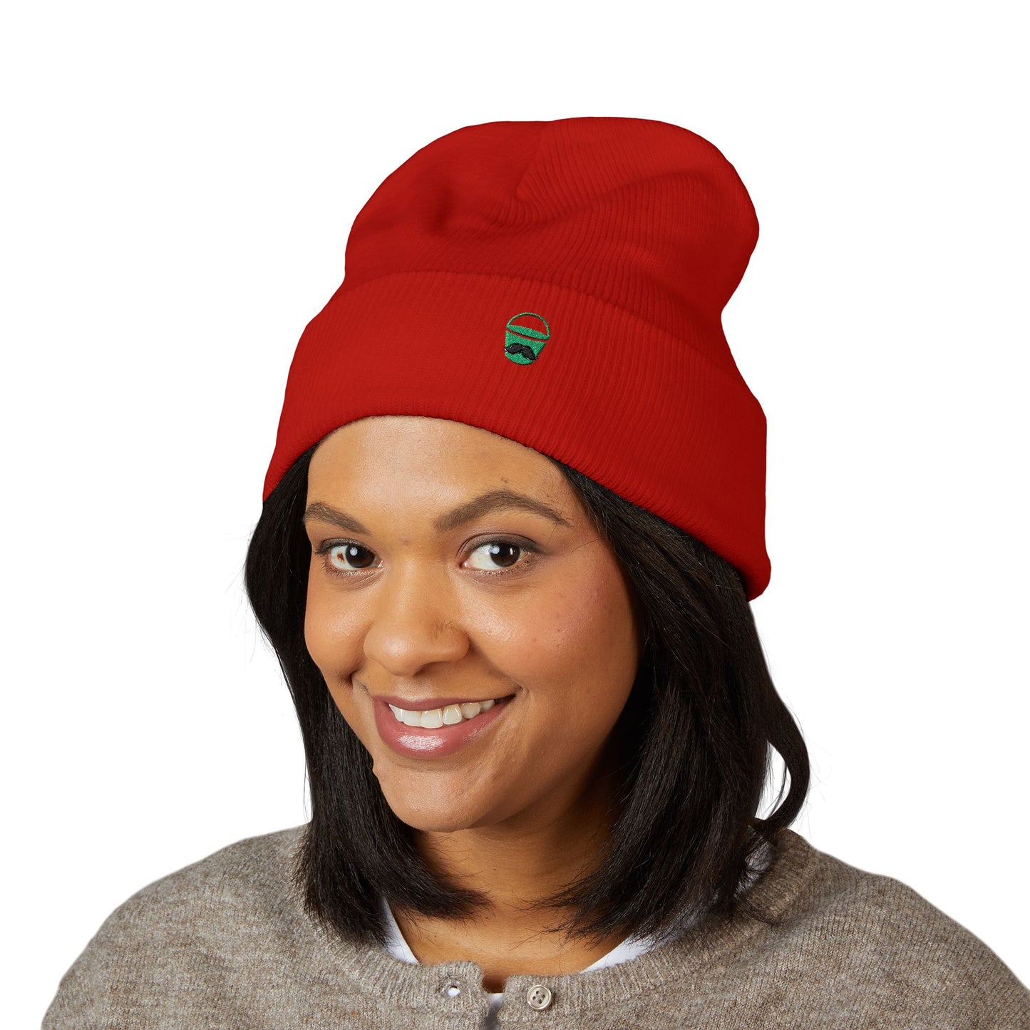 Beanie Hat with Don Bucket Company Logo Embroidery