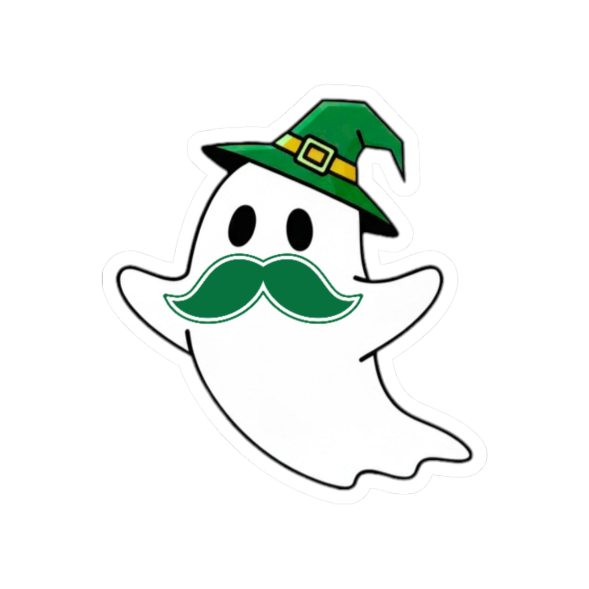 Whimsical Ghost Stickers, Fun Halloween Decor, Cute Laptop Accessories, Trick or Treat Gifts, Party Favors, Mustachioed Ghosts
