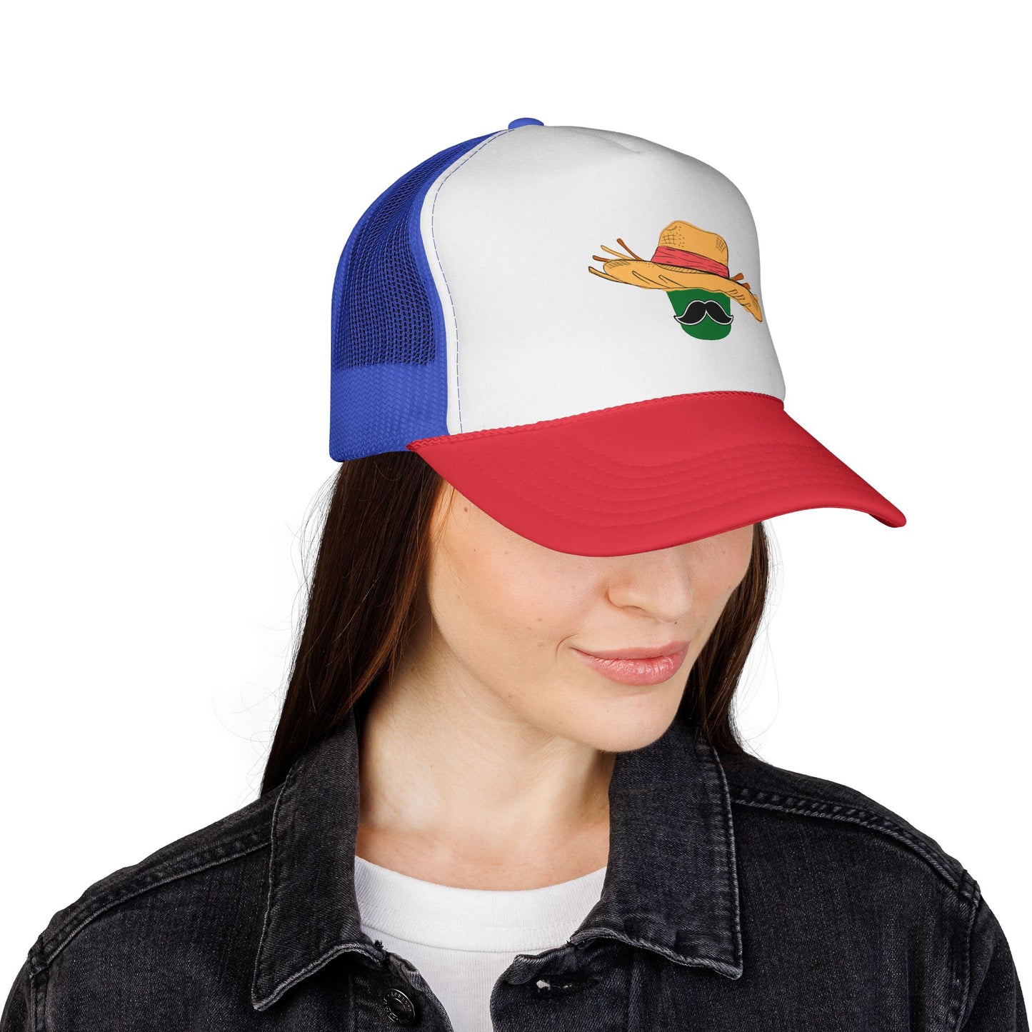 Jibarito Don Bucket Trucker Cap, Beach Hat, Outdoor Adventure Cap, Festival Wear, Gift for Him/Her, Stylish Sun Protection