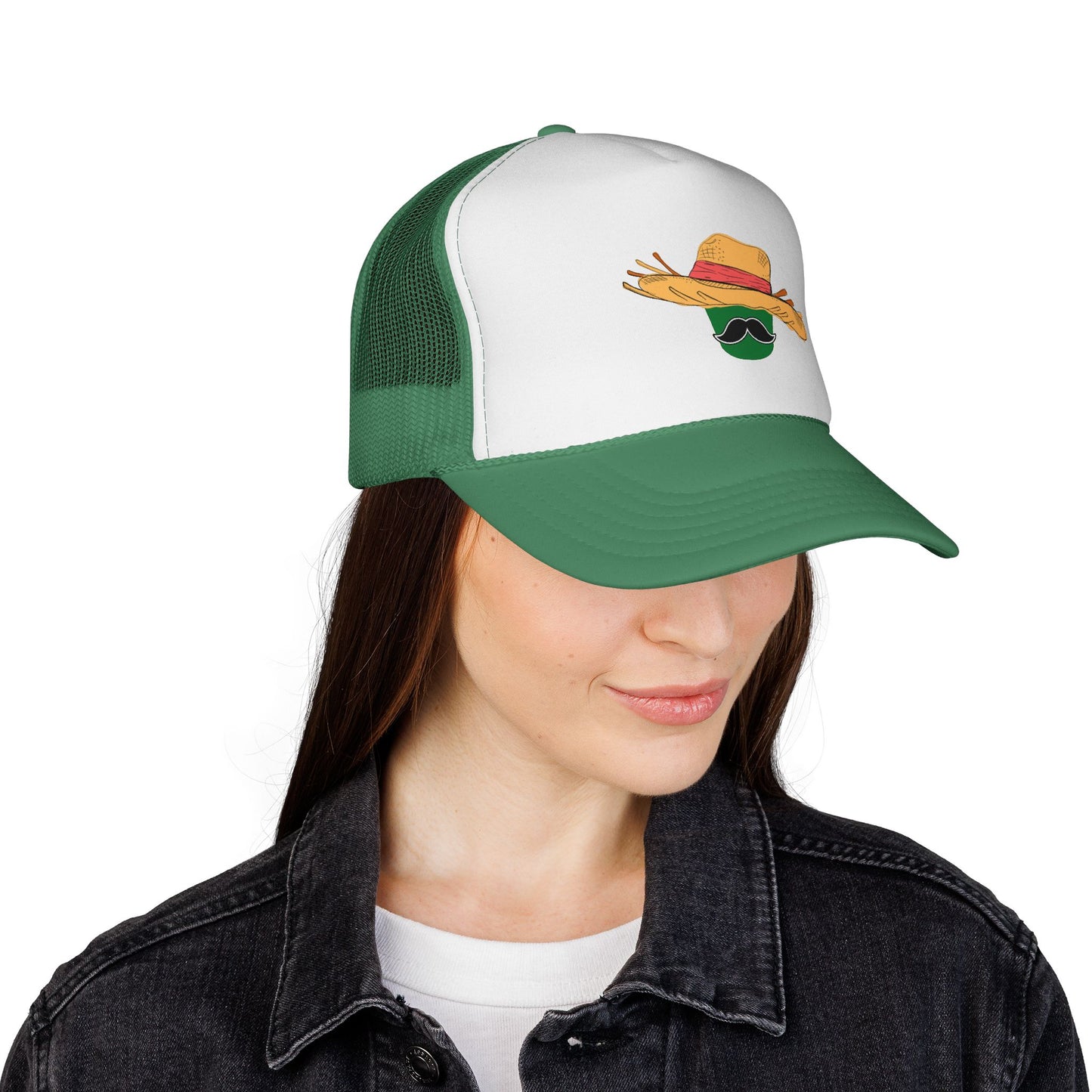 Jibarito Don Bucket Trucker Cap, Beach Hat, Outdoor Adventure Cap, Festival Wear, Gift for Him/Her, Stylish Sun Protection