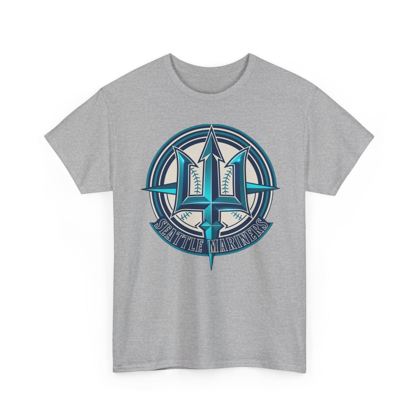 Trident Symbol Unisex Heavy Cotton Tee, Casual T-Shirt, Graphic Tee, Gift for Him/Her, Summer Fashion, Everyday Wear, Streetwear
