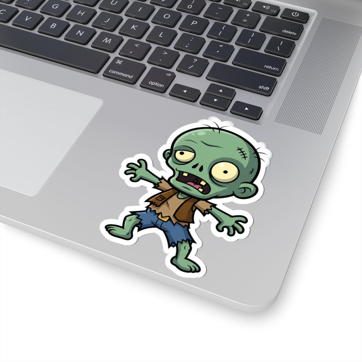 Funny Zombie Kiss-Cut Stickers, Retro Zombie Decal, Halloween Decorations, Gift for Horror Fans, Laptop Sticker, Comic Art