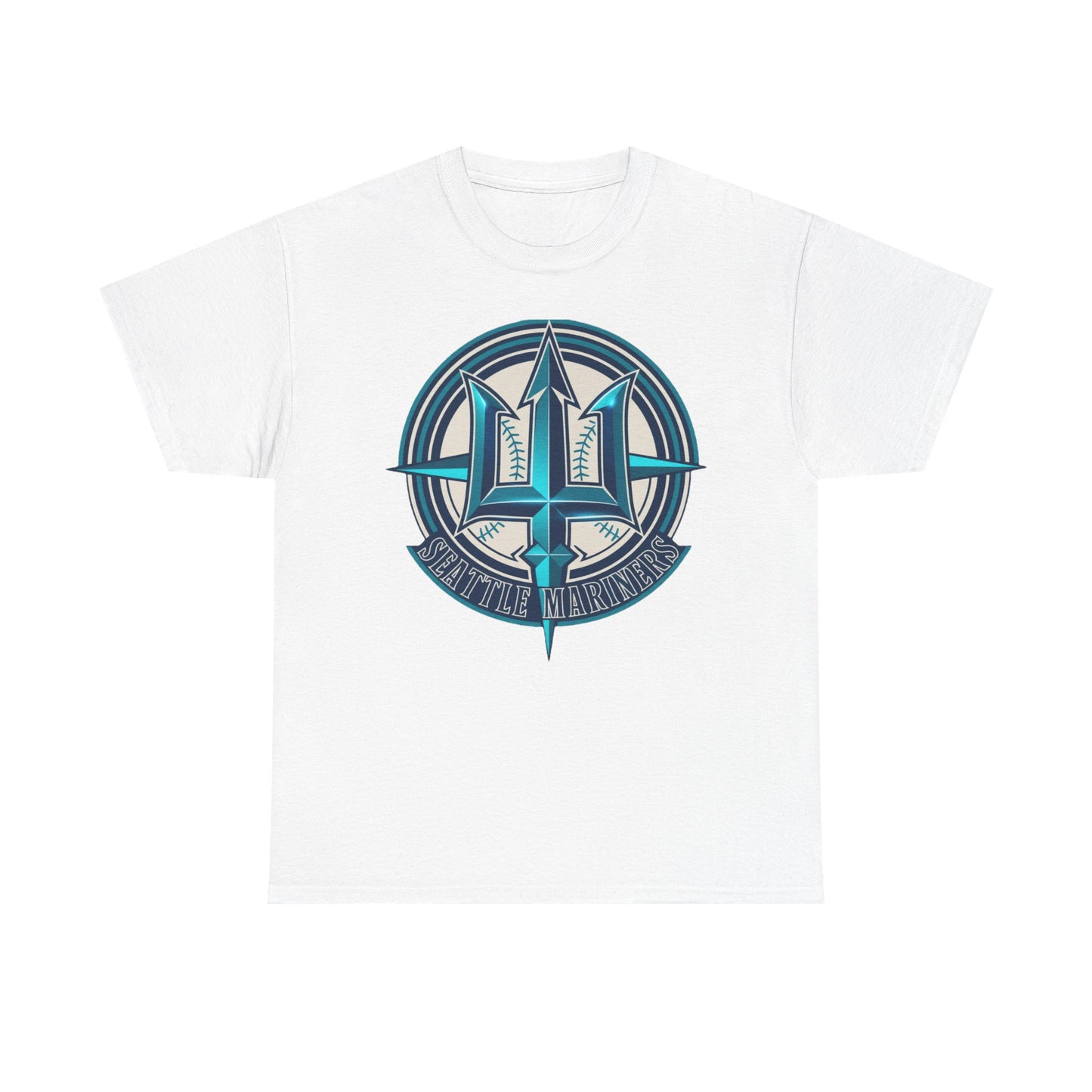 Trident Symbol Unisex Heavy Cotton Tee, Casual T-Shirt, Graphic Tee, Gift for Him/Her, Summer Fashion, Everyday Wear, Streetwear