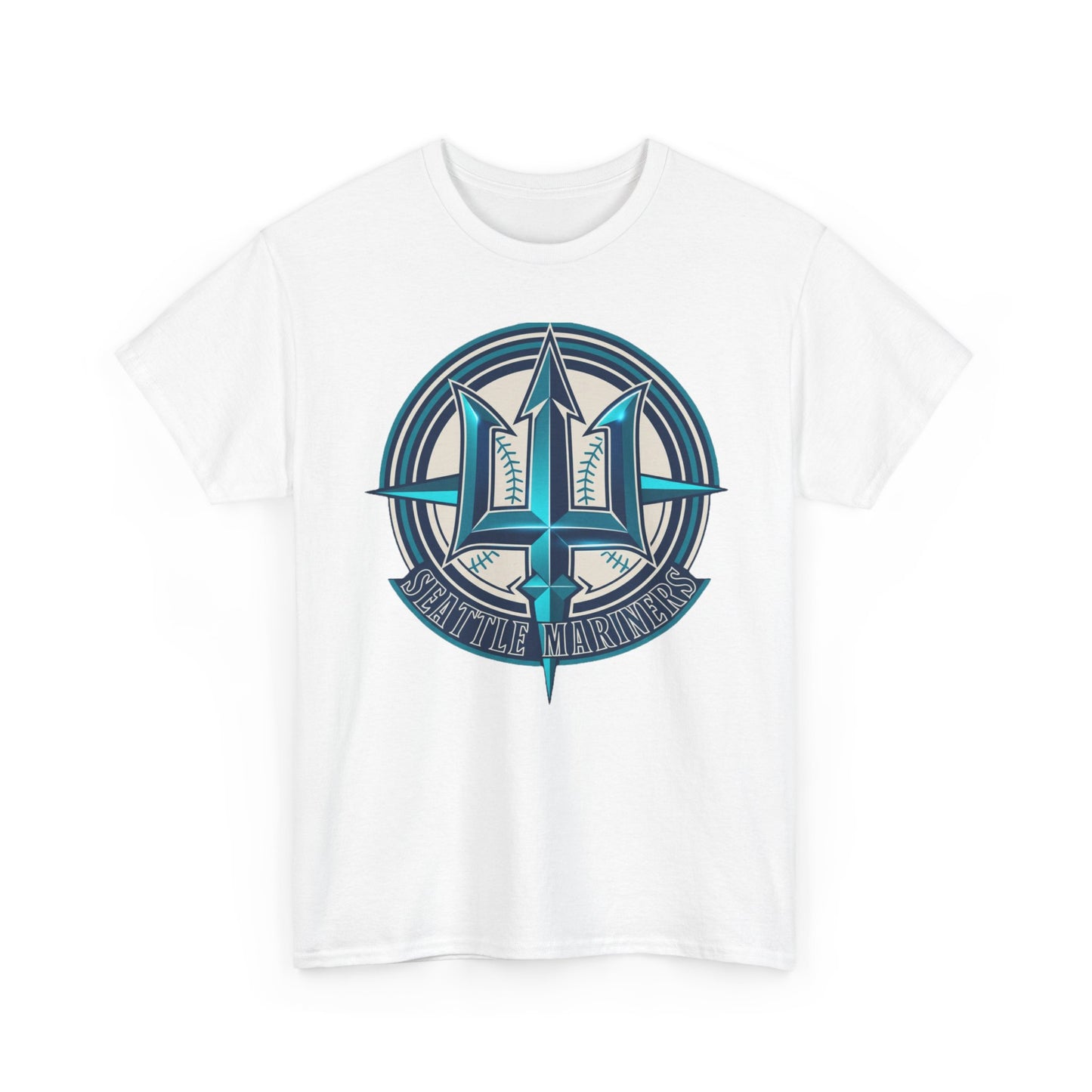 Trident Symbol Unisex Heavy Cotton Tee, Casual T-Shirt, Graphic Tee, Gift for Him/Her, Summer Fashion, Everyday Wear, Streetwear