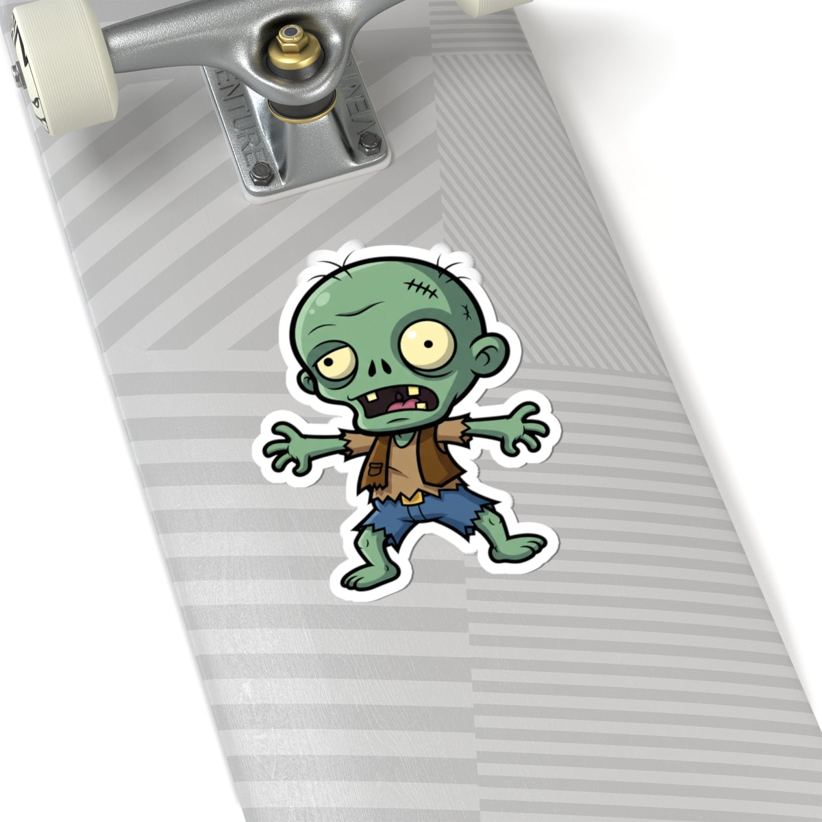 Funny Zombie Kiss-Cut Stickers, Retro Zombie Decal, Halloween Decorations, Gift for Horror Fans, Laptop Sticker, Comic Art