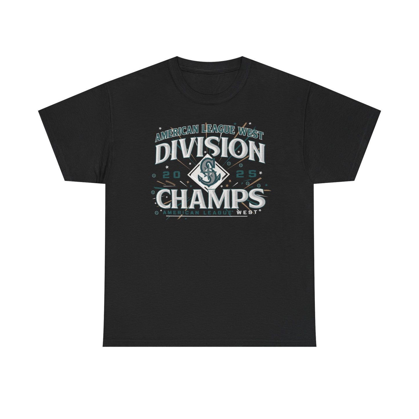 Unisex Heavy Cotton Tee | American League West Division Champs 2025, Sports Fan Tee, Gift for Baseball Lovers, Casual Wear, Team Merchandise