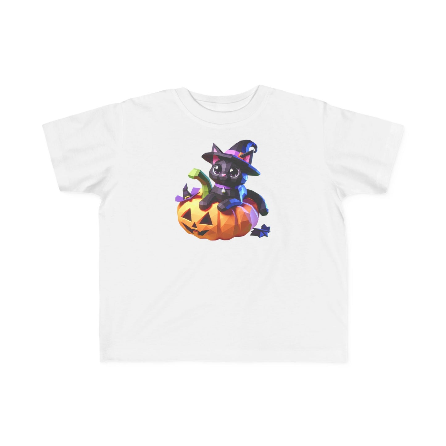Cute Halloween Cat Toddler Tee, Kids Halloween Shirt, Pumpkin T-Shirt, Toddler Witch Tee, Halloween Outfit for Kids