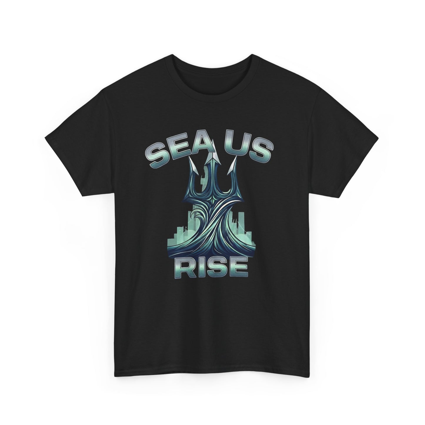Ocean-Inspired Unisex Heavy Cotton Tee, Environmental Awareness Shirt, Gift for Ocean Lovers, Summer Fashion, Casual Wear