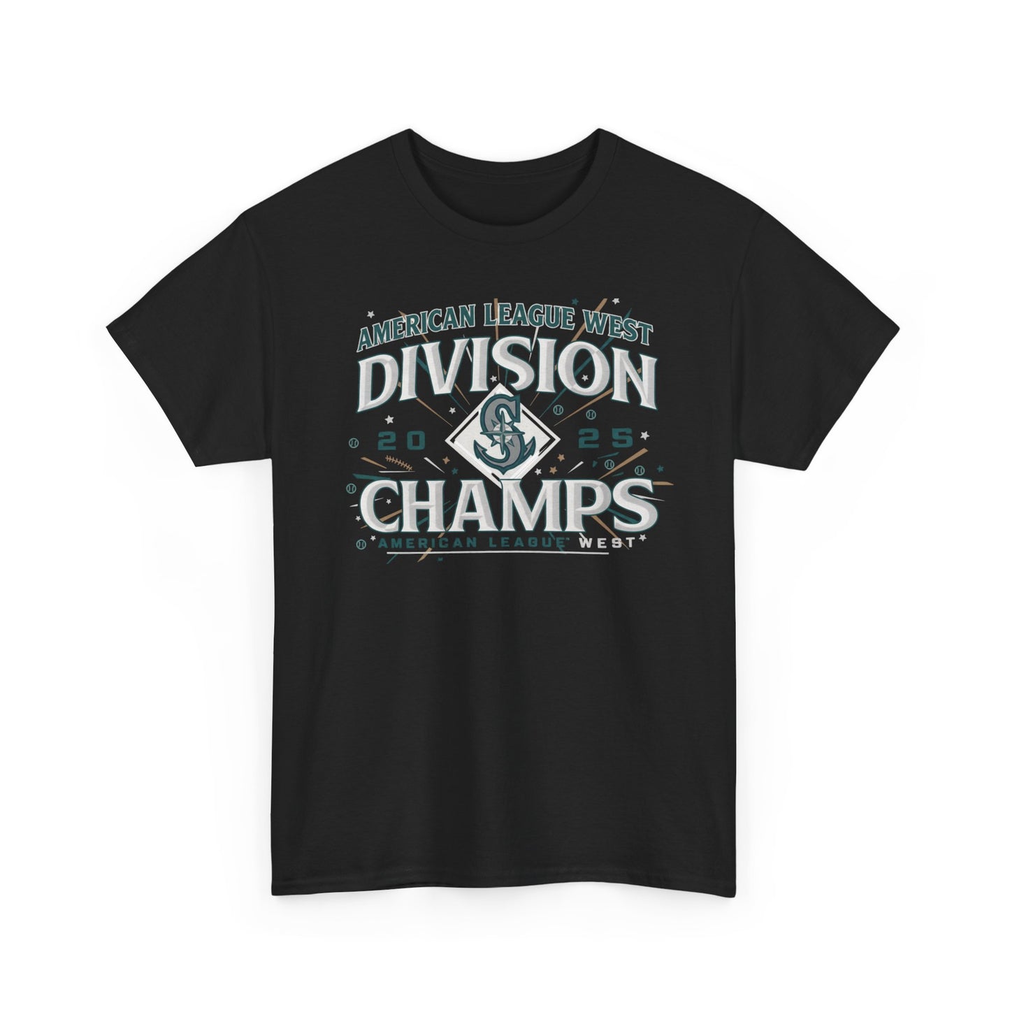 Unisex Heavy Cotton Tee | American League West Division Champs 2025, Sports Fan Tee, Gift for Baseball Lovers, Casual Wear, Team Merchandise