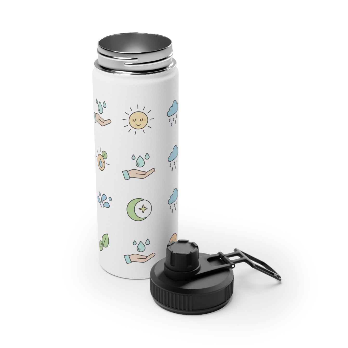 Insulated Stainless Steel Water Bottle with Lid | Keeps Drinks Cold 24H | Leak-Proof for Gym, Hiking & Travel