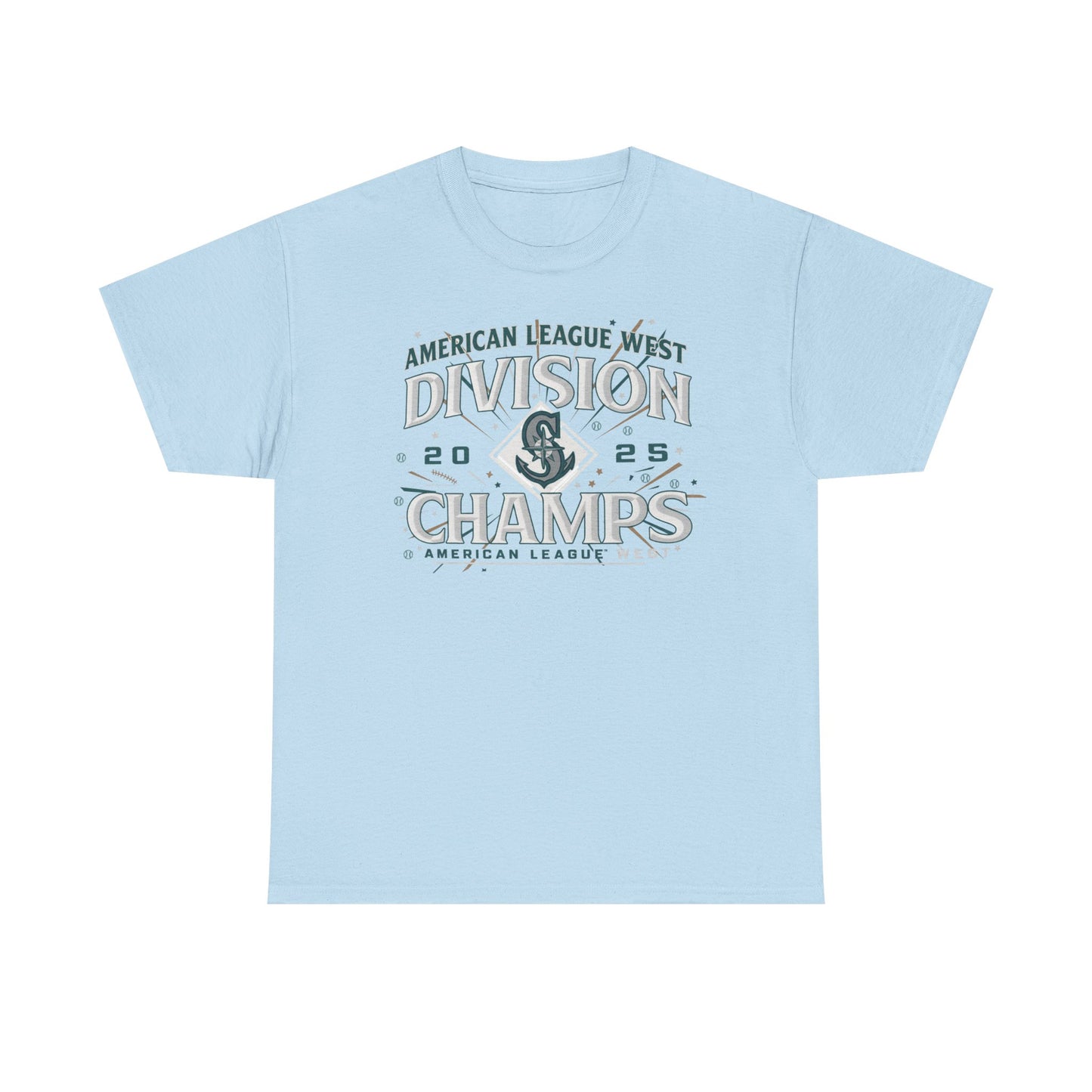 Unisex Heavy Cotton Tee | American League West Division Champs 2025, Sports Fan Tee, Gift for Baseball Lovers, Casual Wear, Team Merchandise