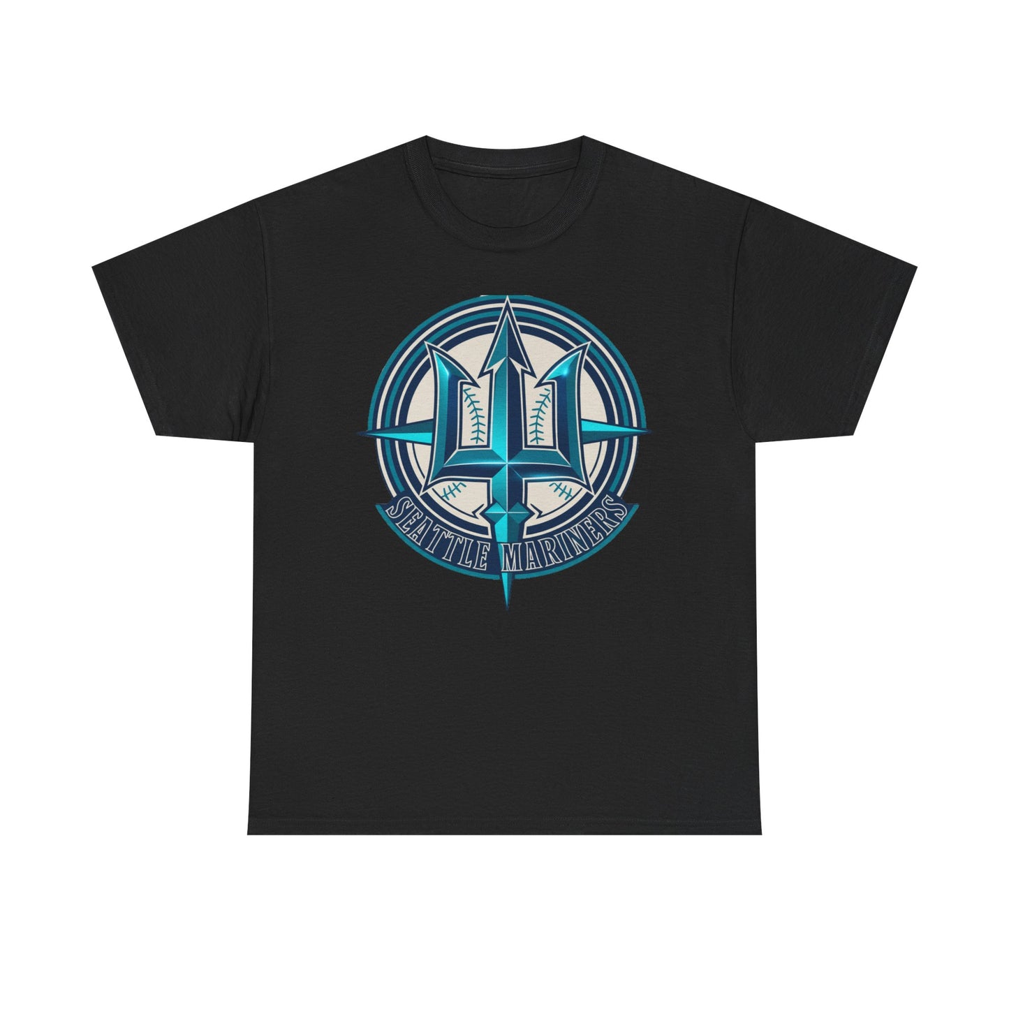 Trident Symbol Unisex Heavy Cotton Tee, Casual T-Shirt, Graphic Tee, Gift for Him/Her, Summer Fashion, Everyday Wear, Streetwear