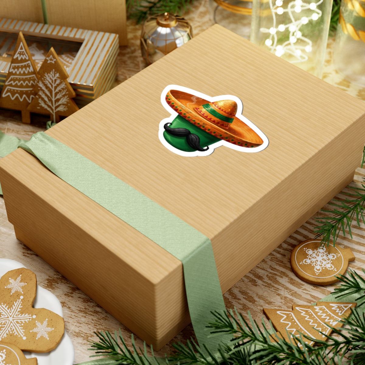 Sombrero Don Bucket Sticker, Mexican Hat Decal, Festive Travel Laptop