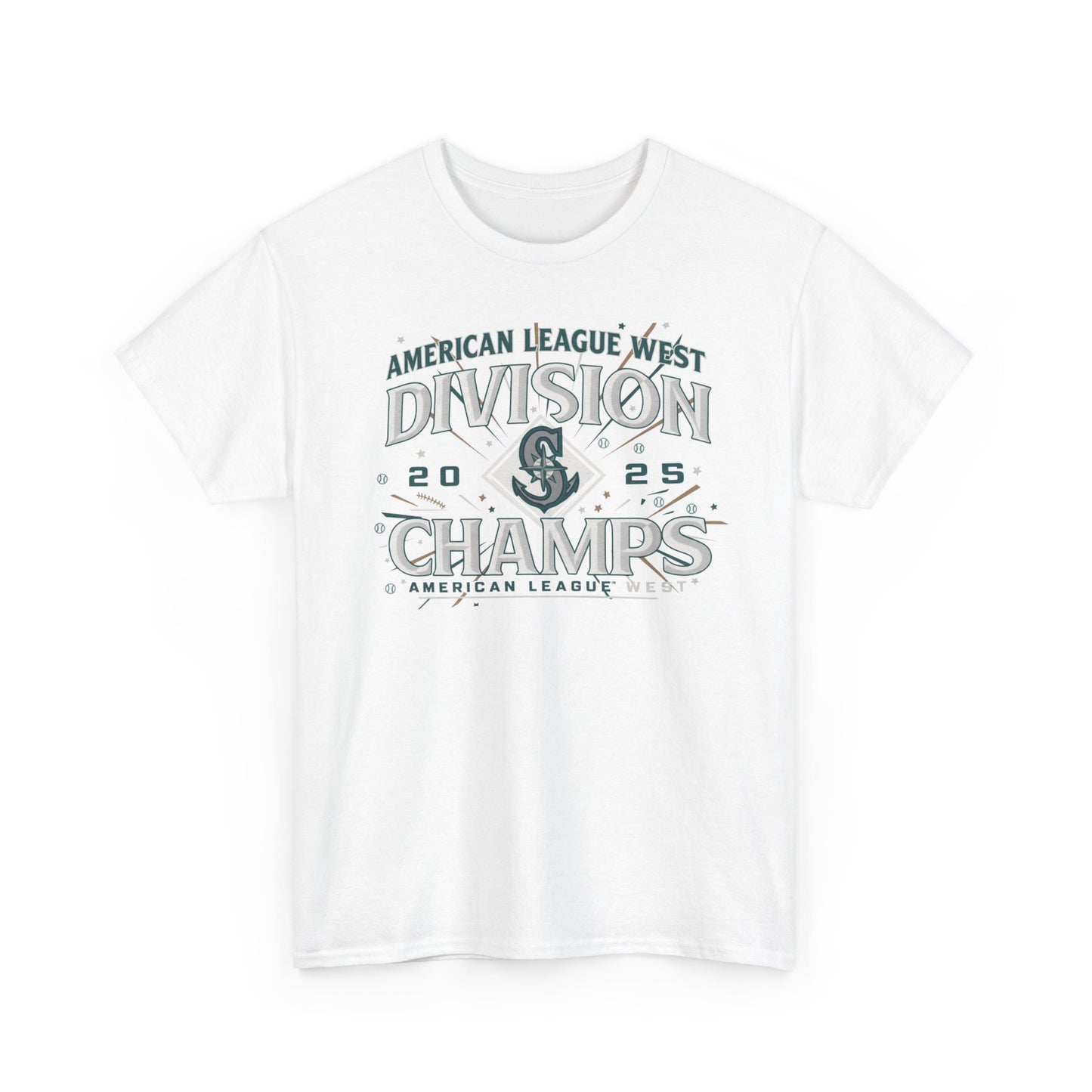 Unisex Heavy Cotton Tee | American League West Division Champs 2025, Sports Fan Tee, Gift for Baseball Lovers, Casual Wear, Team Merchandise