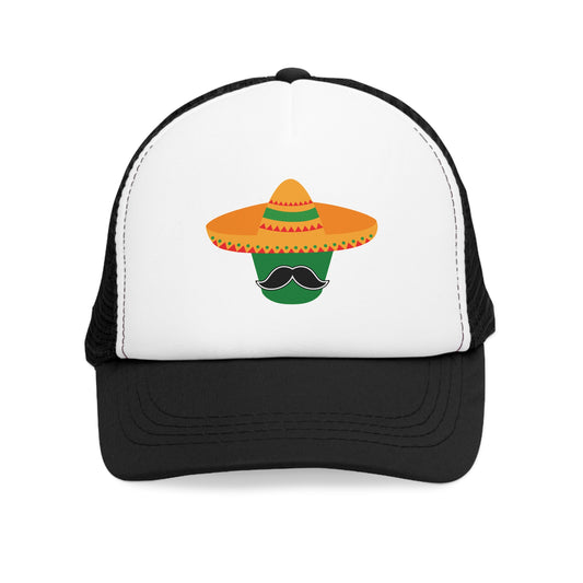 Mesh Cap Don Bucket with Mexican Sombrero, Cowboy Hat Baseball Cap, Western Style Headwear, Ranch Party Hat, Rodeo Costume Accessory