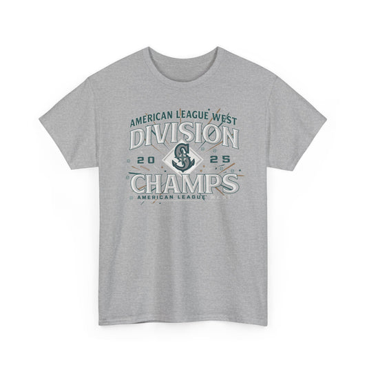 Unisex Heavy Cotton Tee | American League West Division Champs 2025, Sports Fan Tee, Gift for Baseball Lovers, Casual Wear, Team Merchandise